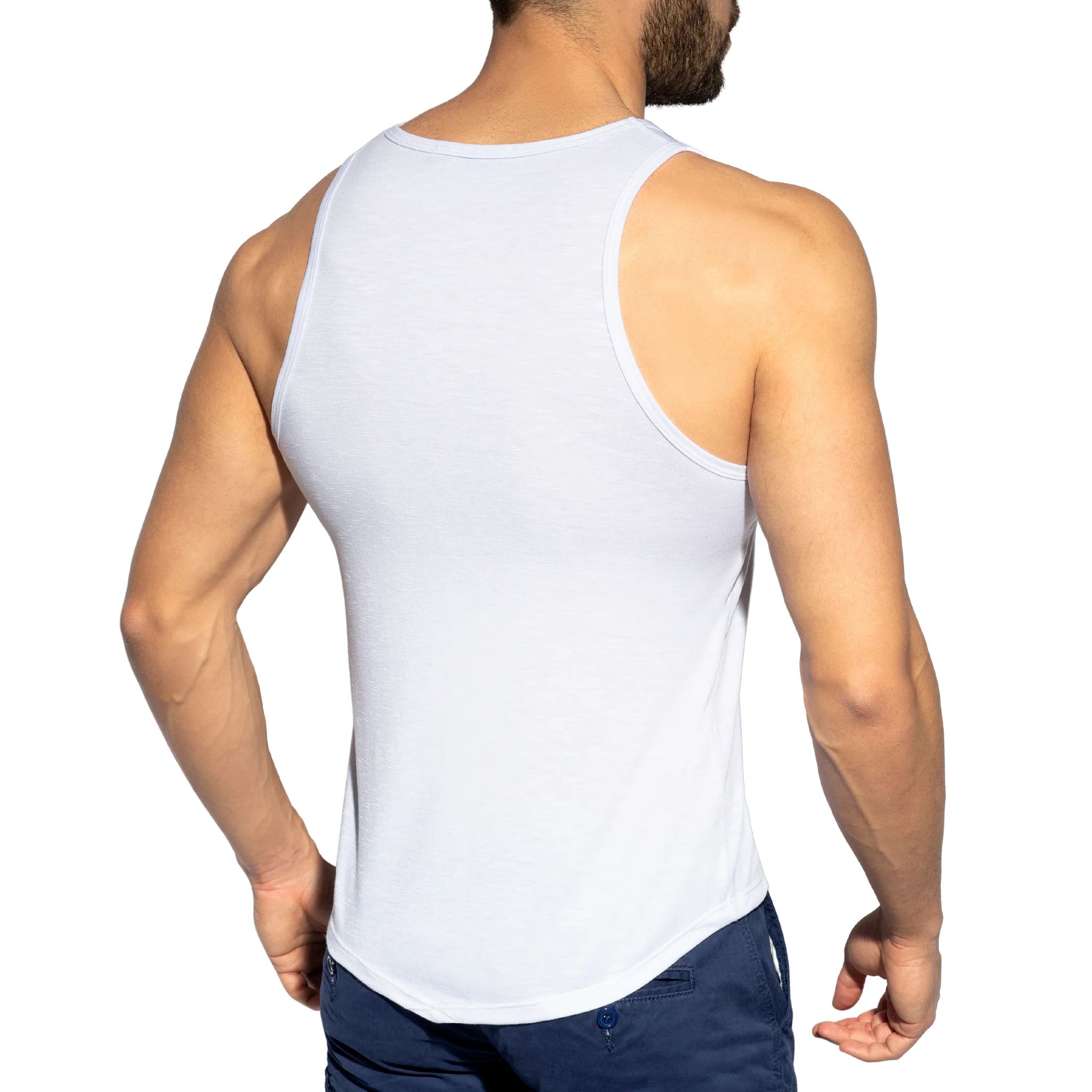 ES Collection Flame Tank Top White TS284 - Image 3