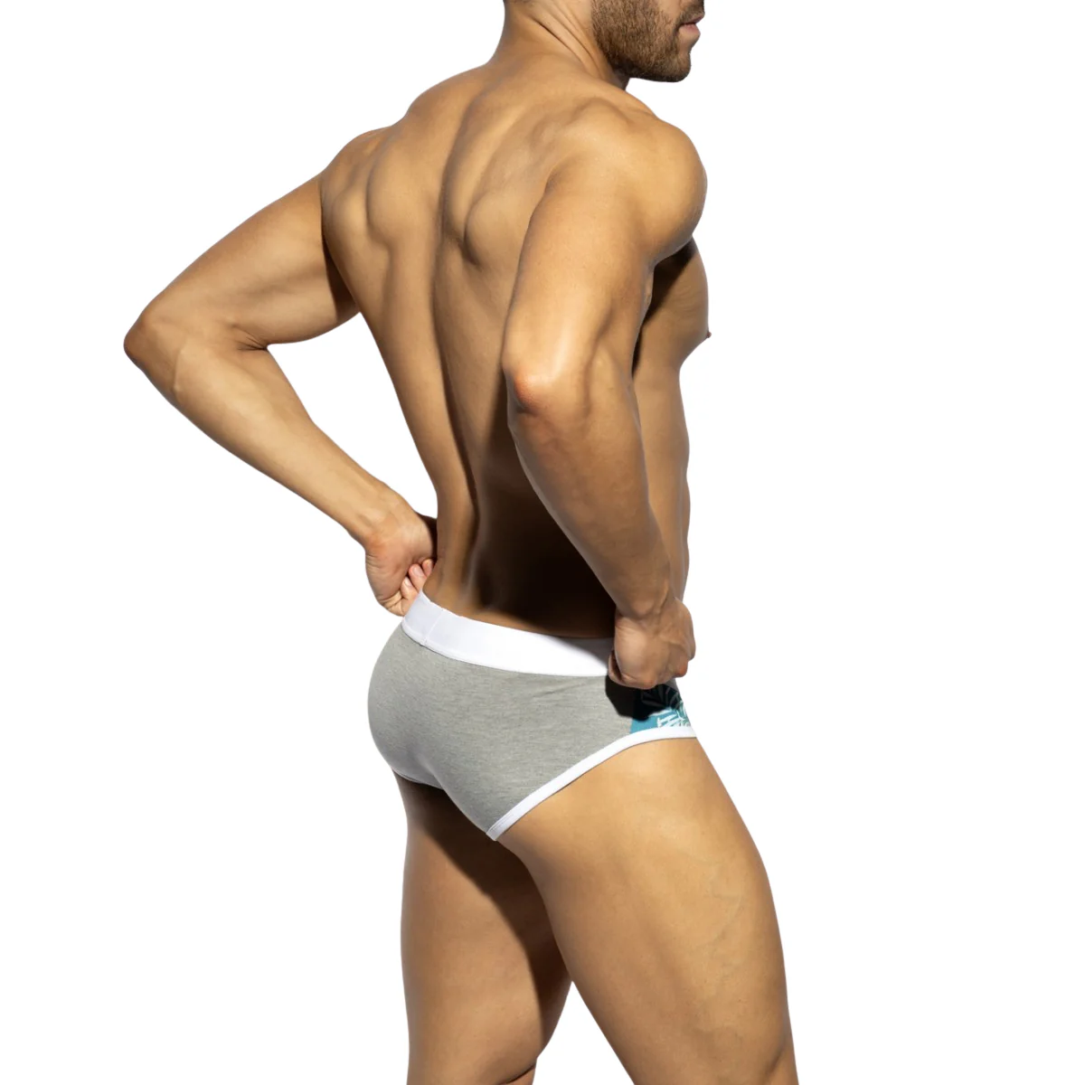 ES Collection Flowery Panel Brief Heather Grey UN2178 - Image 3