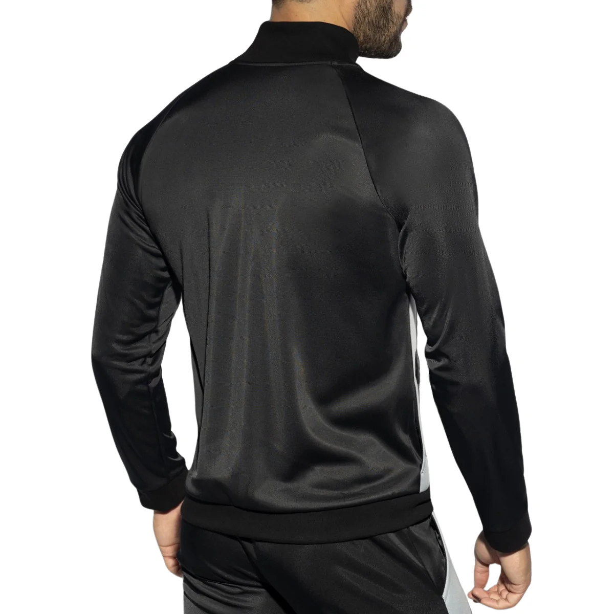 ES Collection Foam Patches Sports Sweatshirt Black SP268 - Image 3