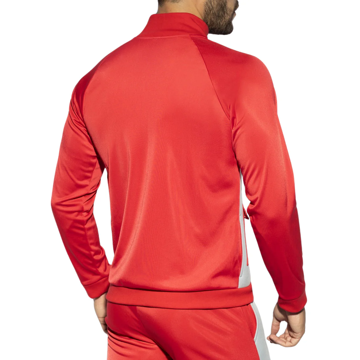 ES Collection Foam Patches Sports Sweatshirt Red SP268 - Image 3