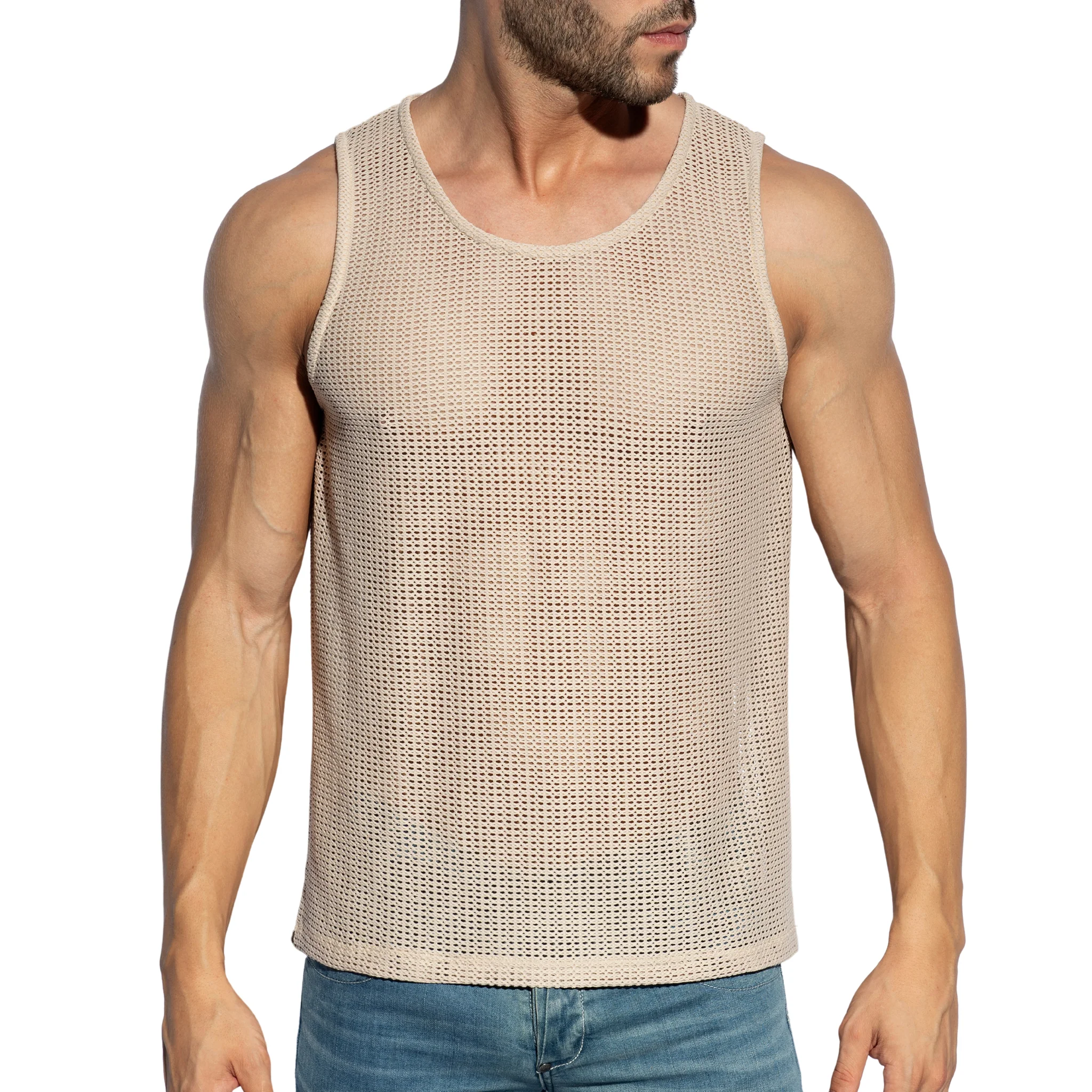 ES Collection Formentera Retro Tank Top Beige TS337 - Image 2