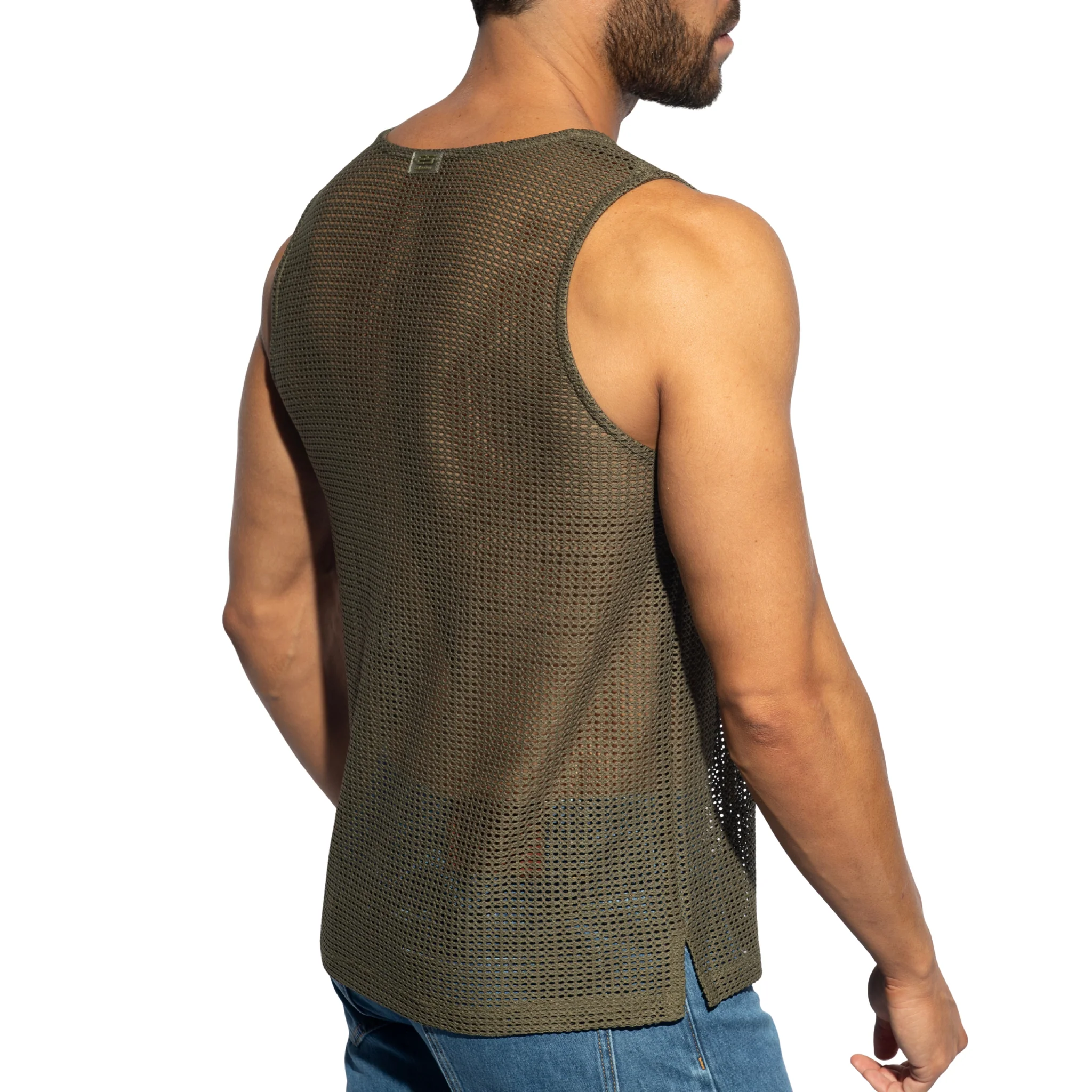 ES Collection Formentera Retro Tank Top Khaki TS337 - Image 3