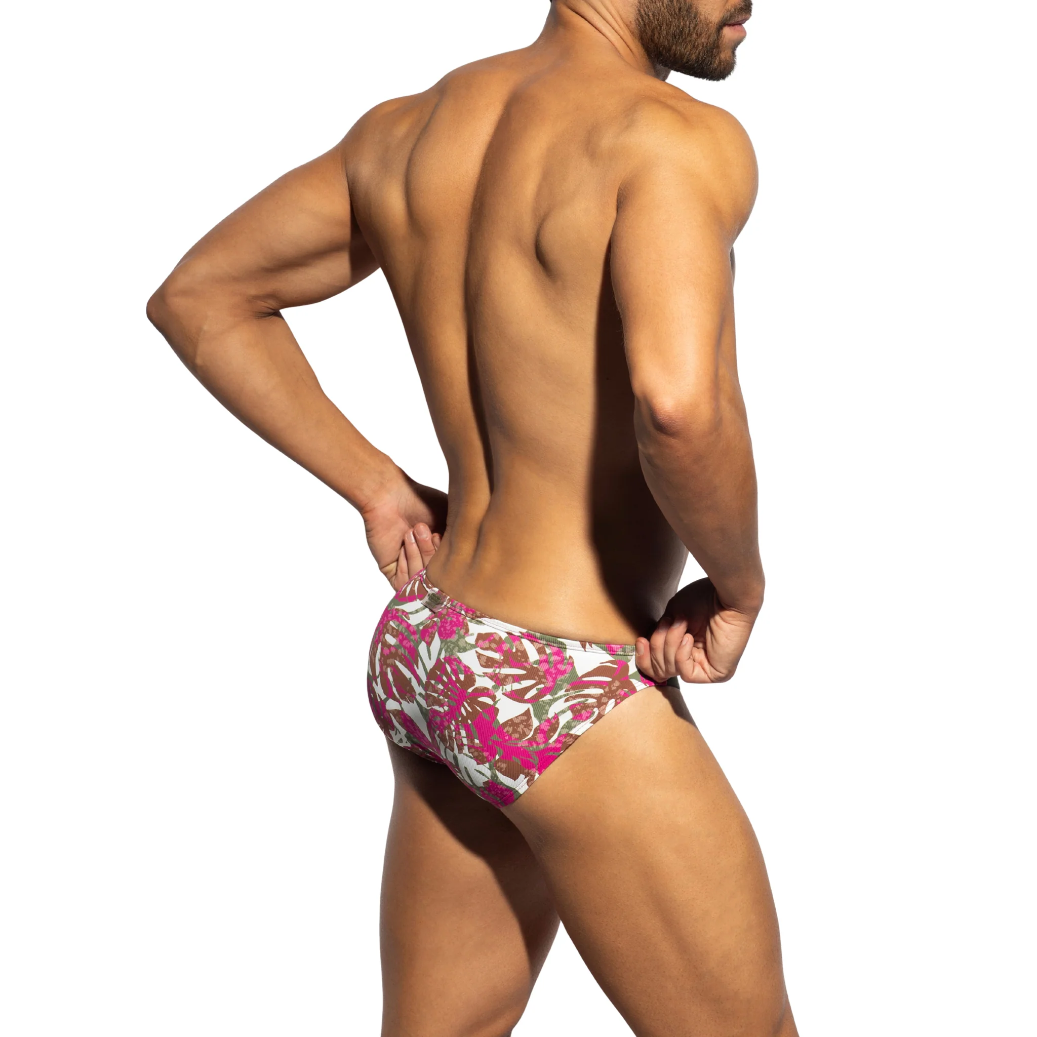 ES Collection Garden Rib Bikini Brief Khaki UN653 - Image 3