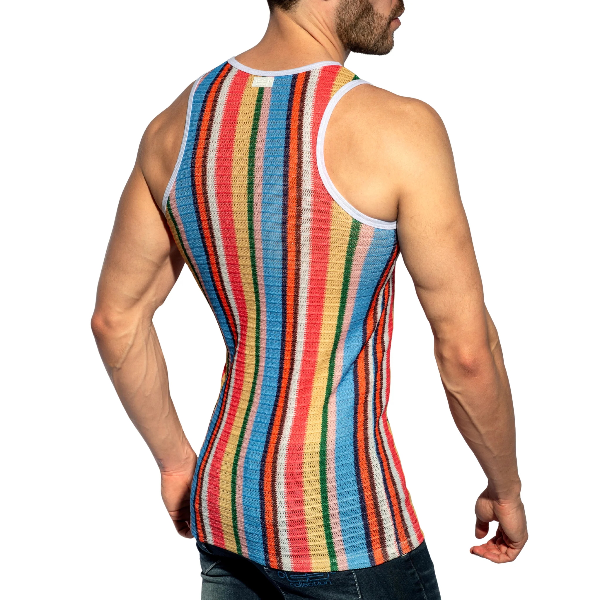 ES Collection Gelato Stripe Tank Top Coral TS373 - Image 3