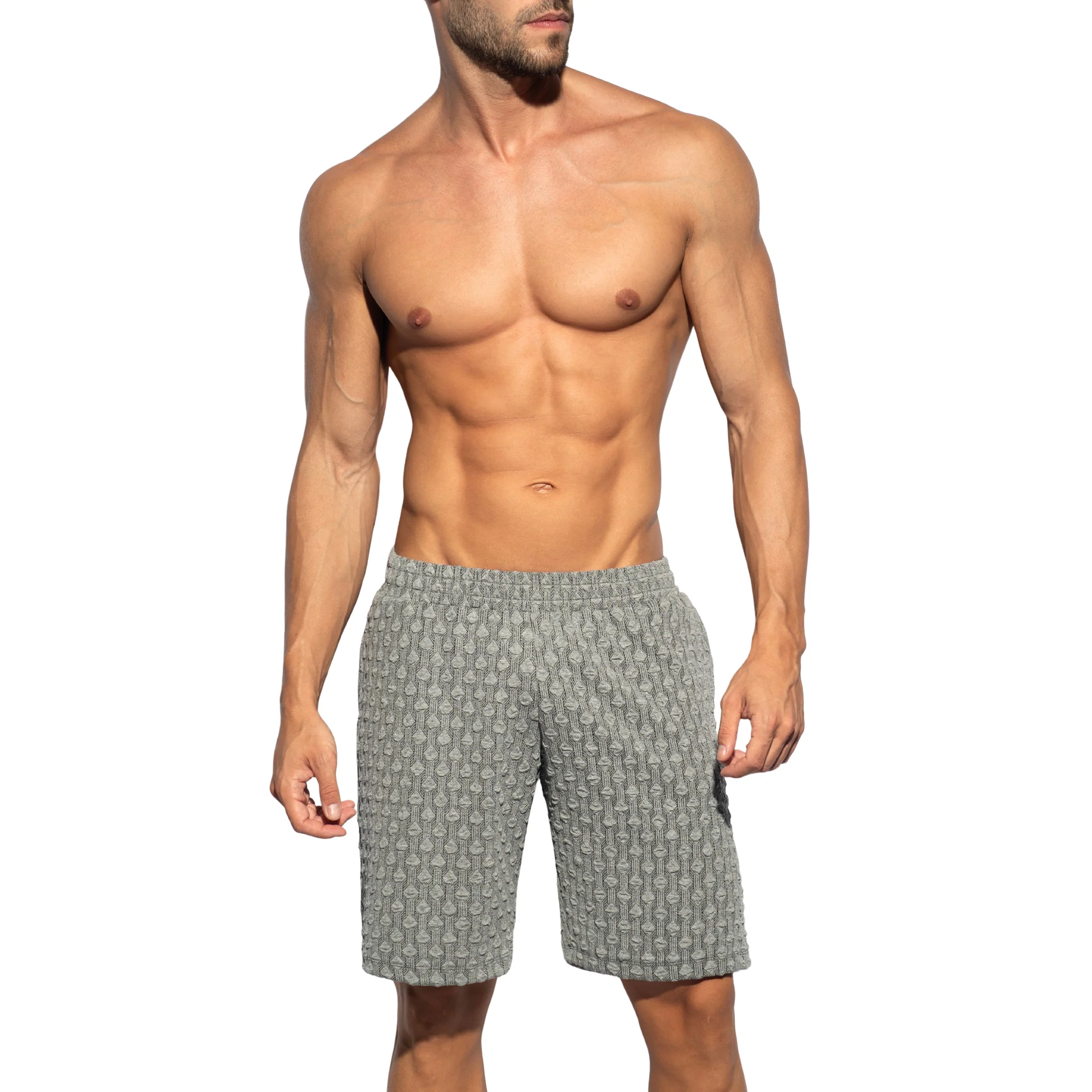 ES Collection Glen Bermuda Shorts Charcoal SP355 - Image 2