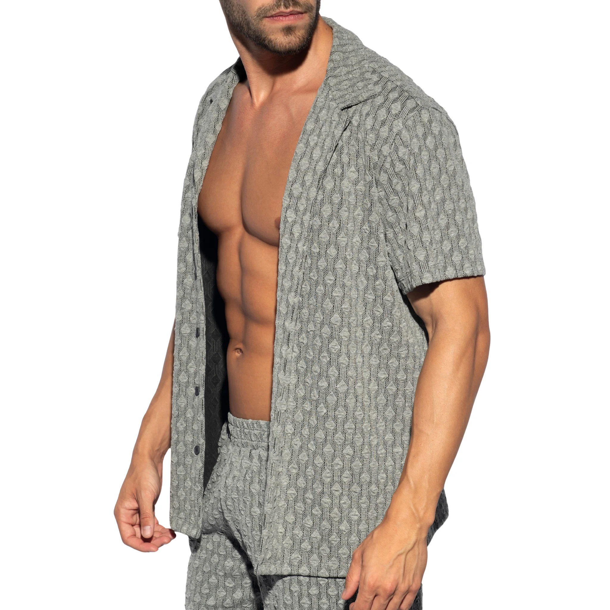 ES Collection Glen Shirt Charcoal SHT033