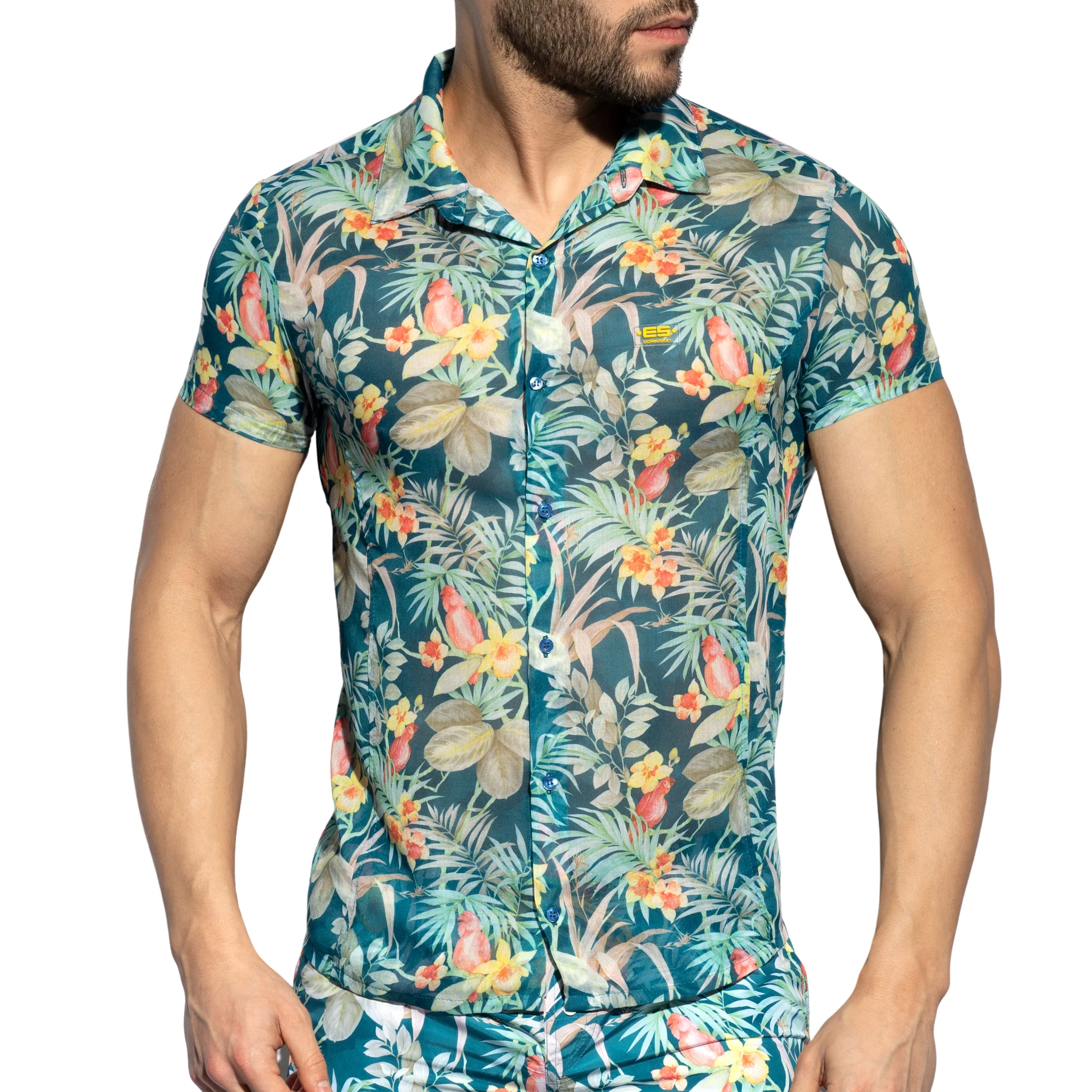 ES Collection Hawaiian Shirt Cobalt SHT025 - Image 2