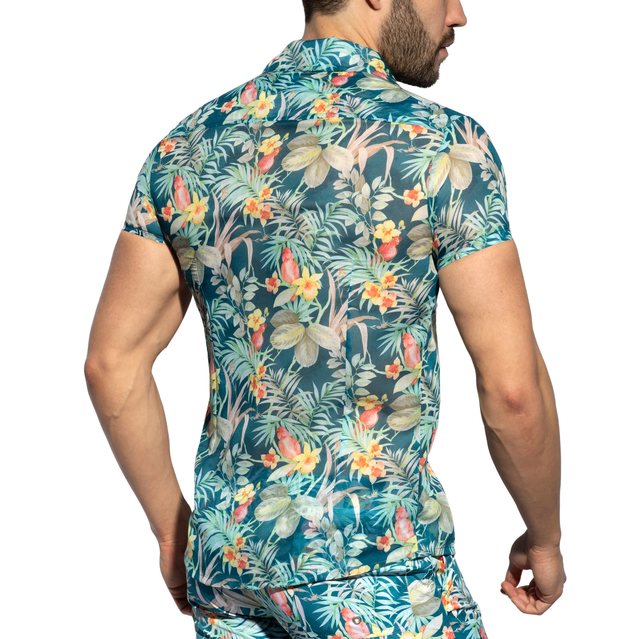 ES Collection Hawaiian Shirt Cobalt SHT025 - Image 3