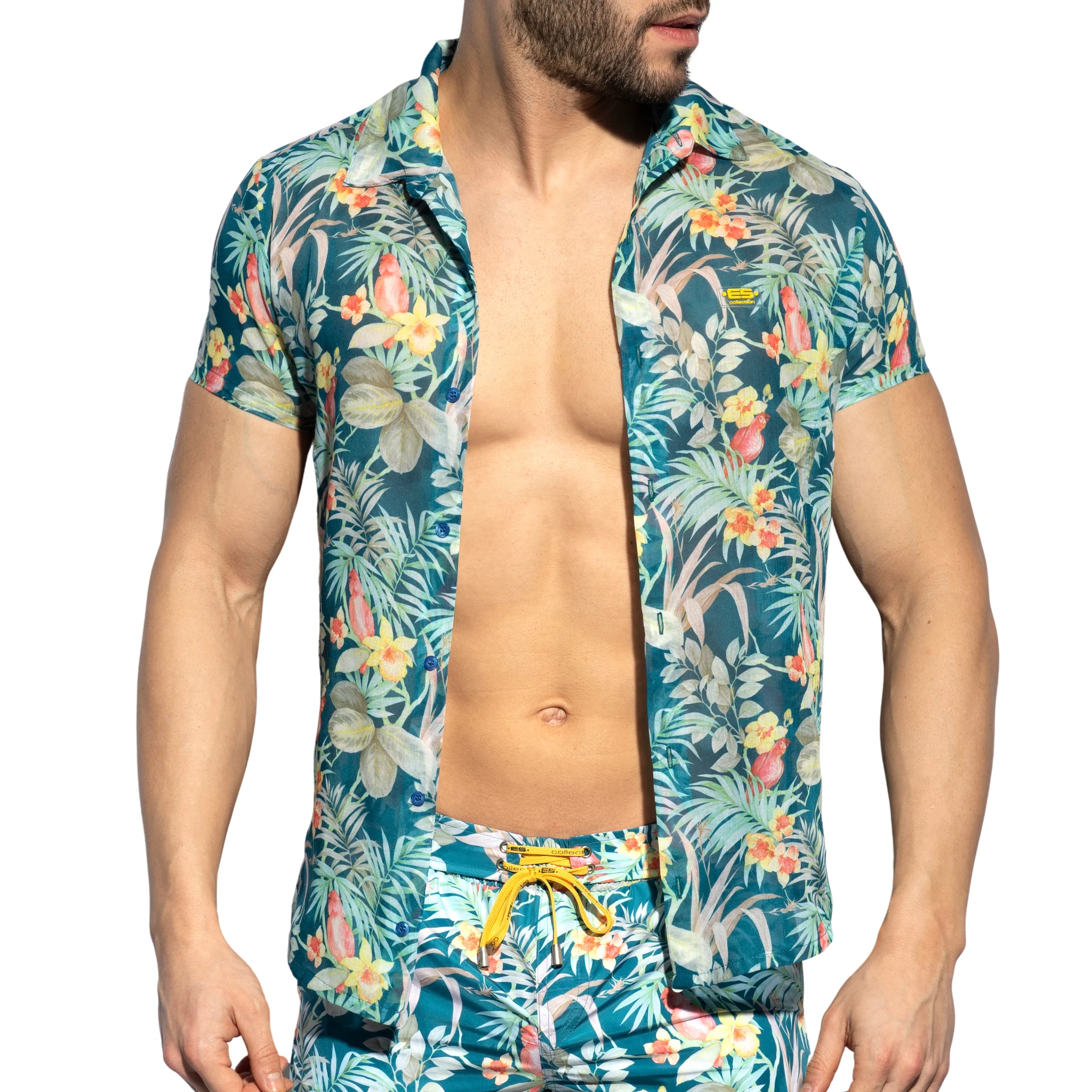 ES Collection Hawaiian Shirt Cobalt SHT025 - Image 4