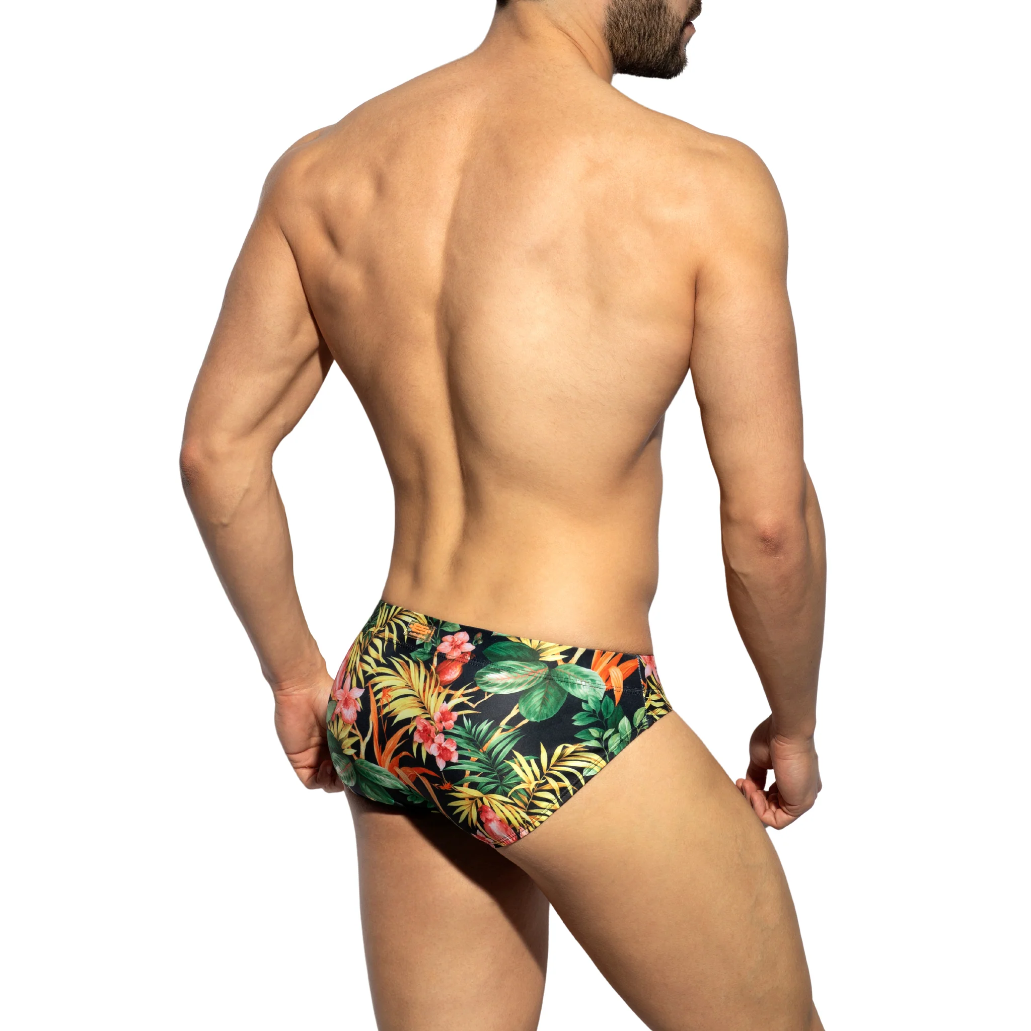 ES Collection Hawaiian Swim Brief Black 2301 - Image 3