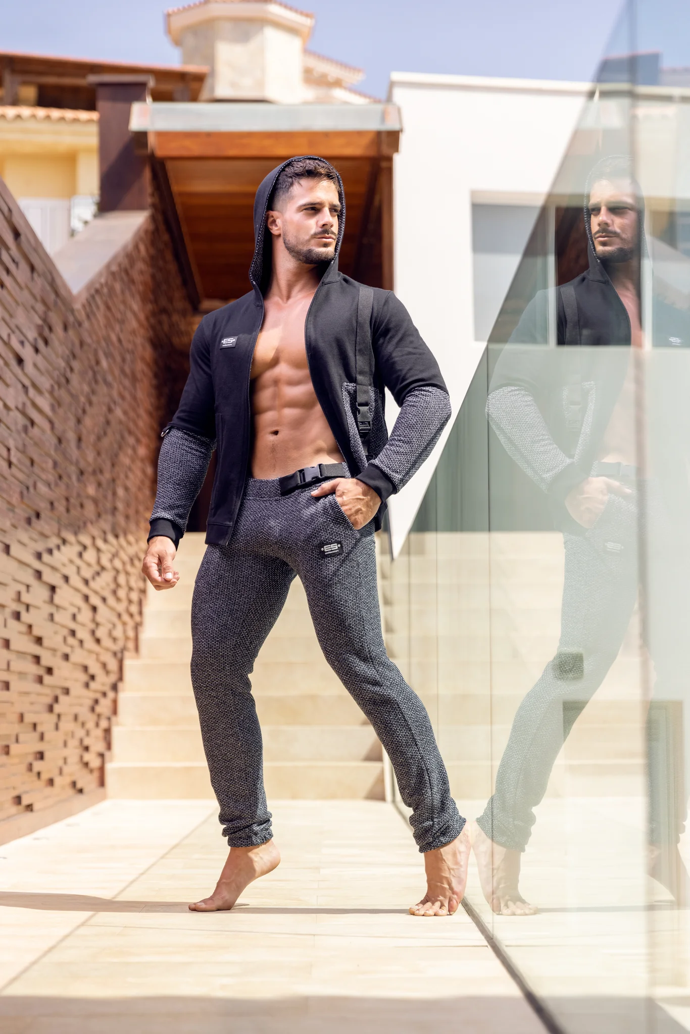 ES Collection High End Long Spike Pants Black SP297 - Image 4