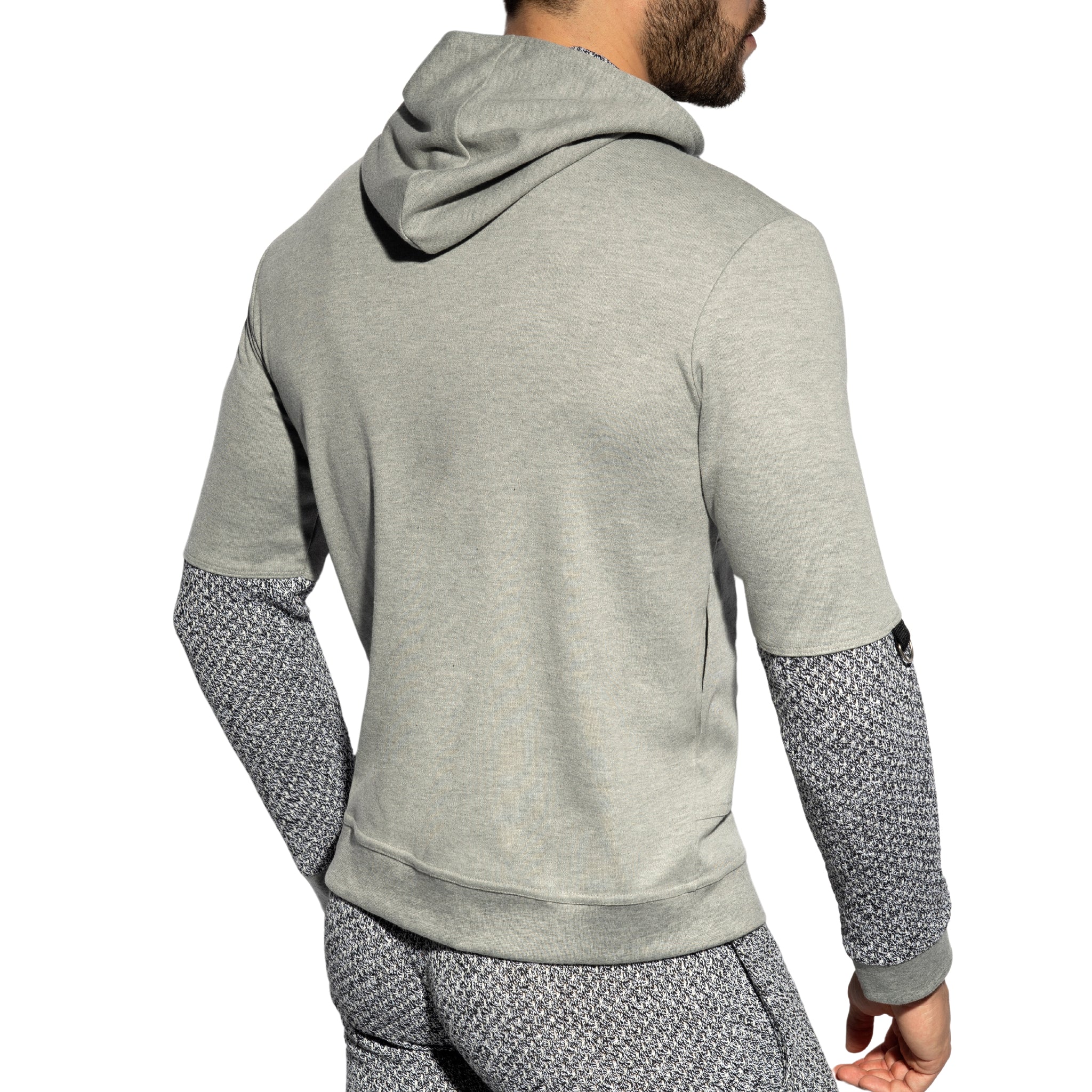 ES Collection High End Spike Hoodie Heather Grey SP296 - Image 3