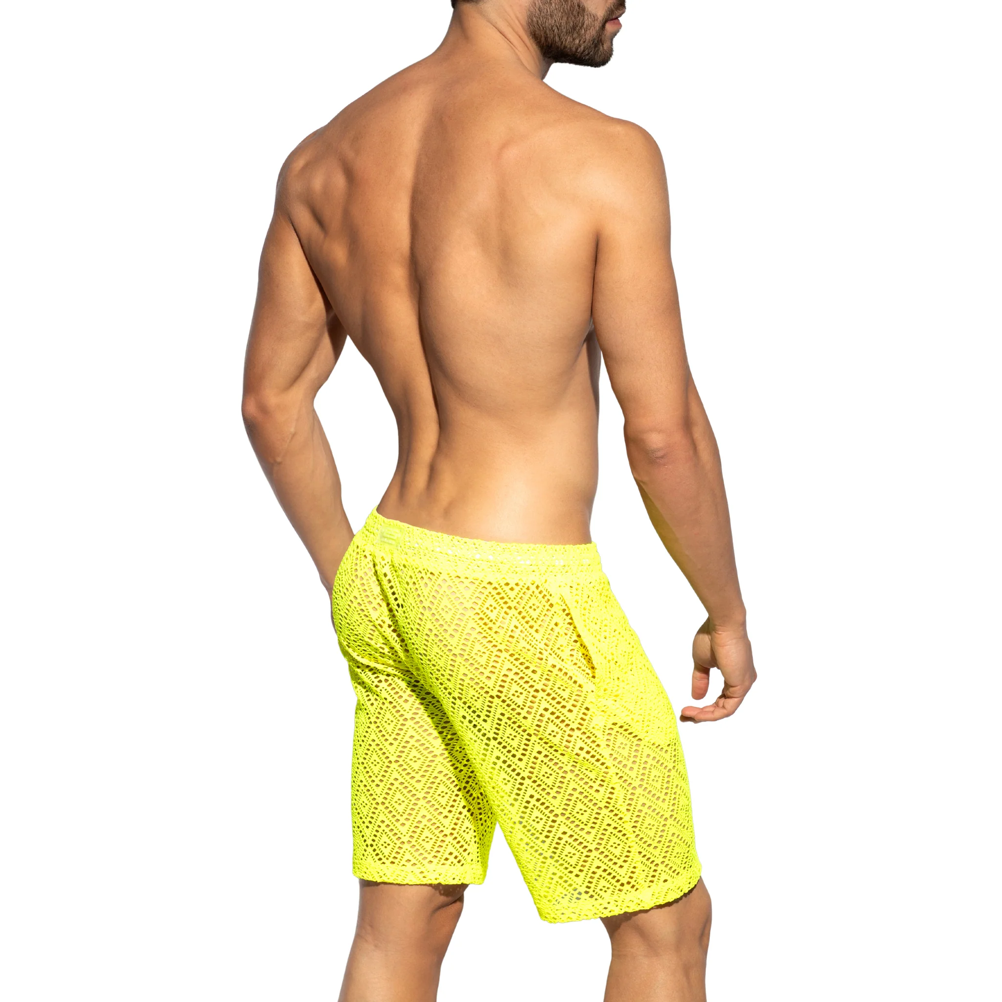 ES Collection Ibiza Retro Bermuda Neon Yellow SP330 - Image 3