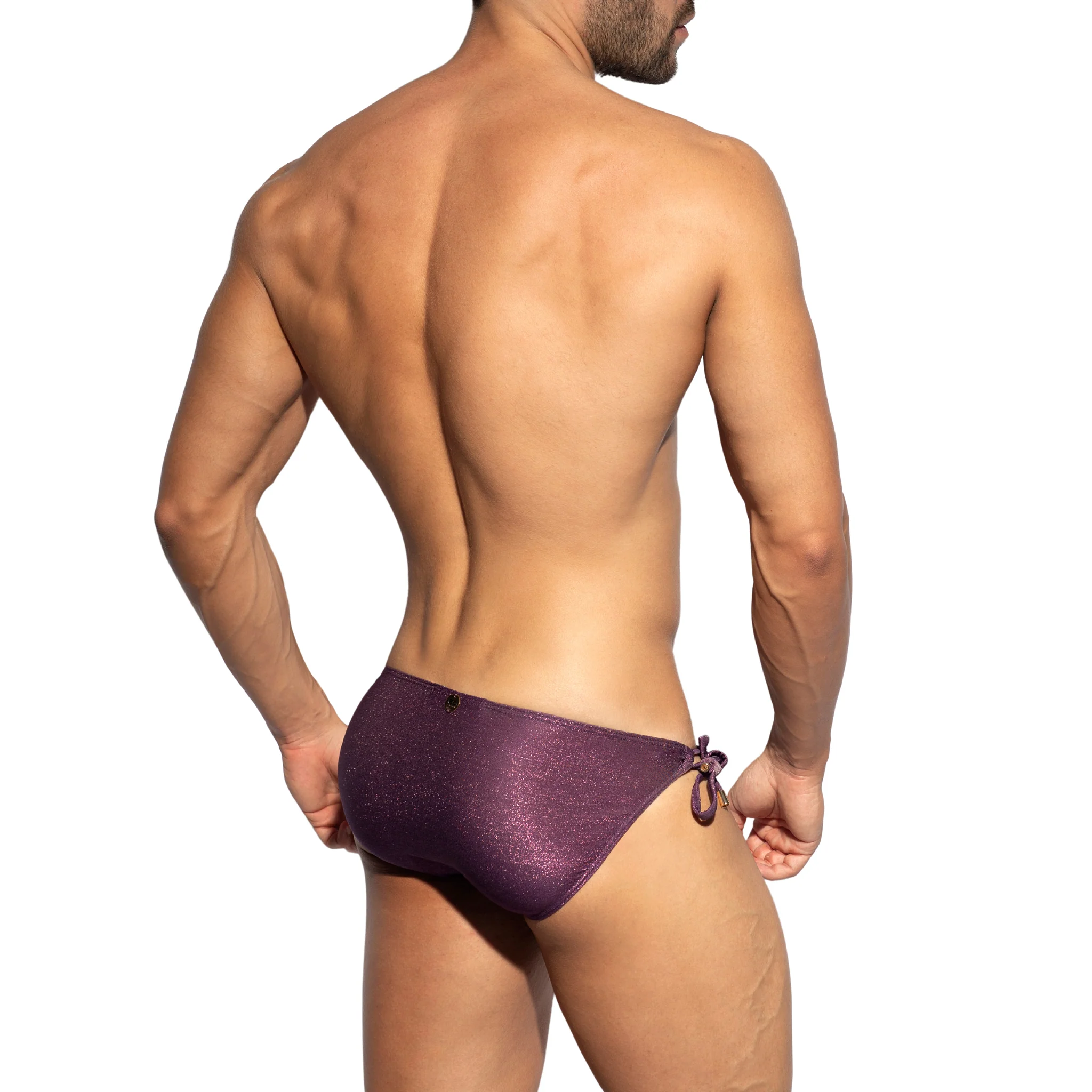 ES Collection Lurex Bikini Brief Aubergine 2315 - Image 3