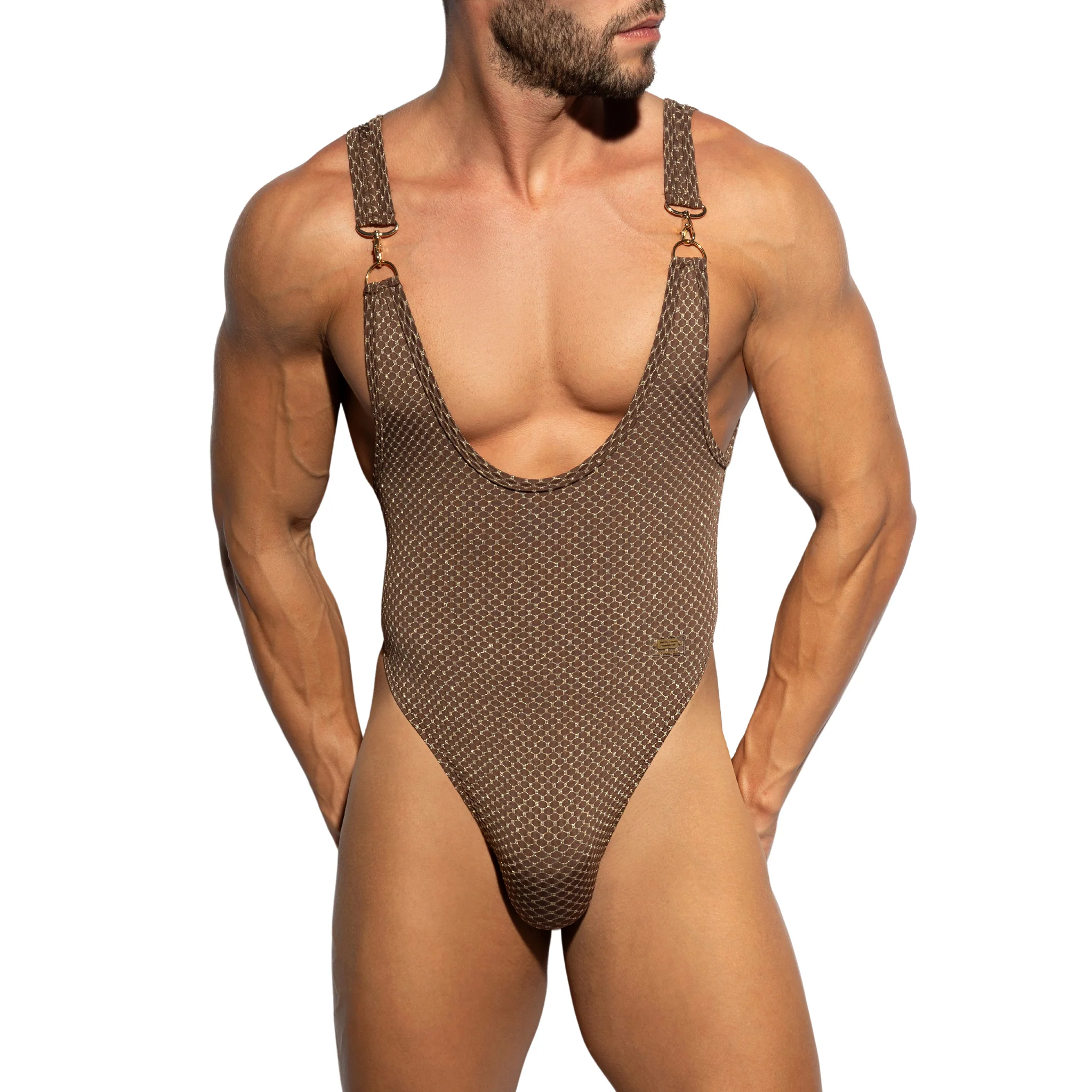 ES Collection Luxury Thong Swimsuit Brown 2229 - Image 2