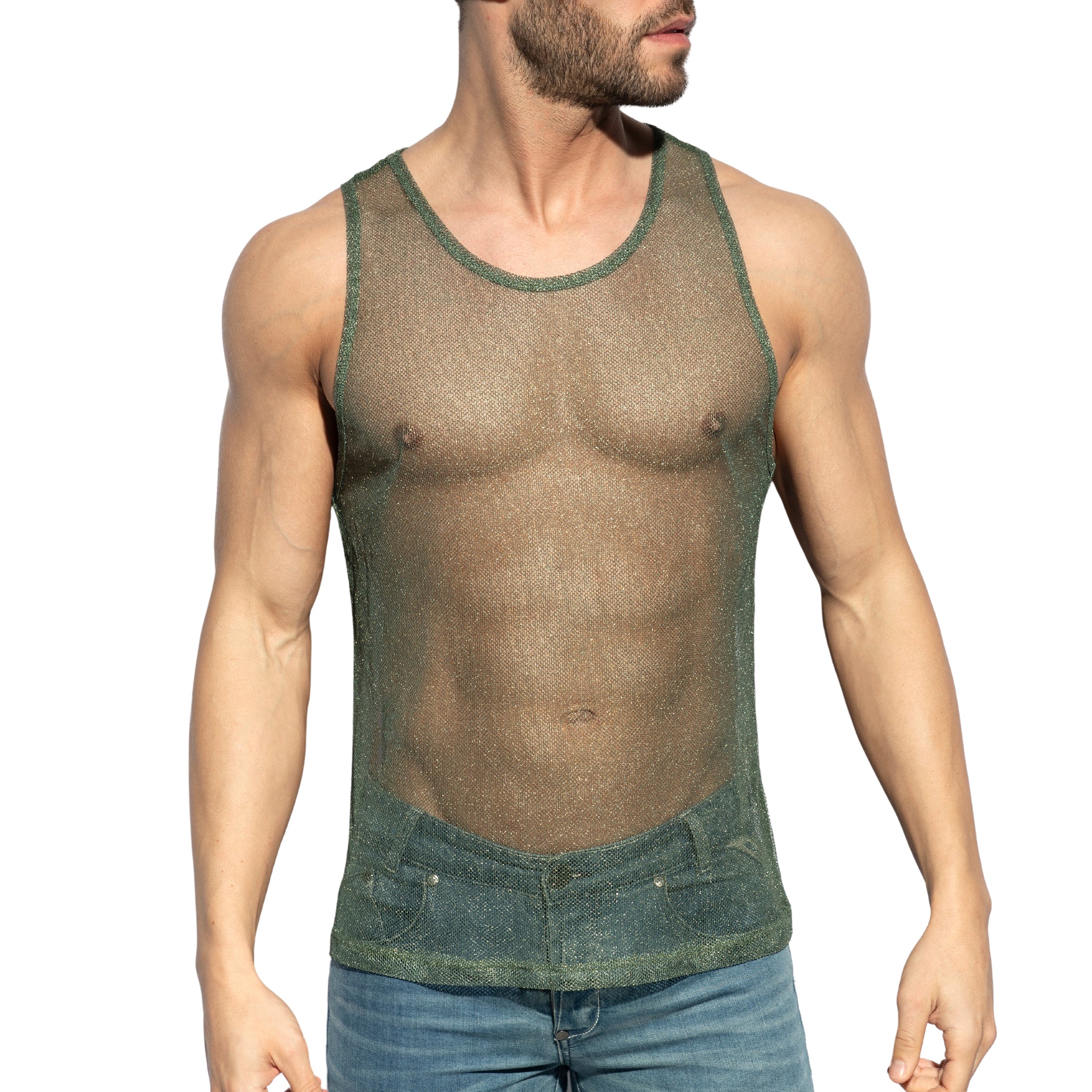 ES Collection Maldives Tank Top Khaki TS327 - Image 2