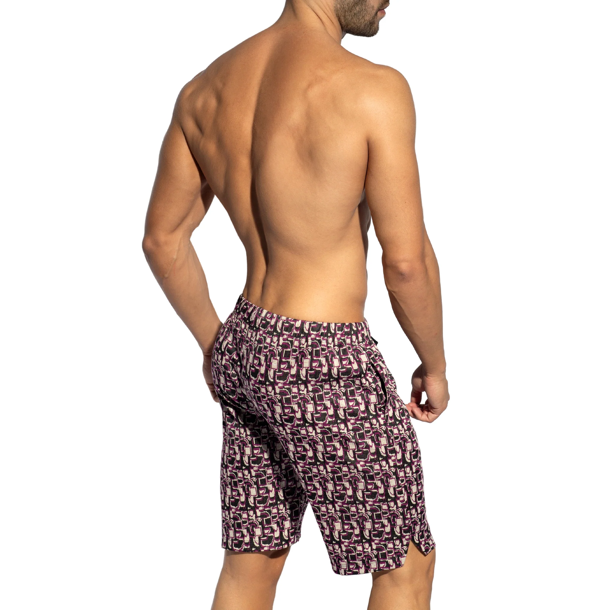 ES Collection Maze Bermuda Shorts Violet SP335 - Image 3