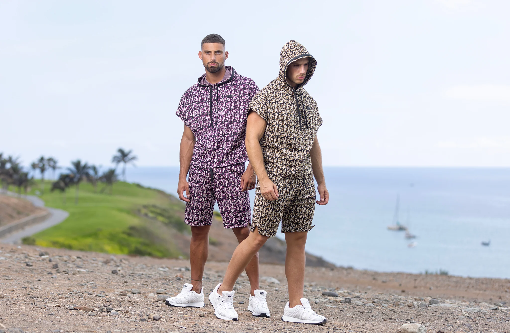 ES Collection Maze Relaxed Sleeveless Hoodie Violet SP334 - Image 5