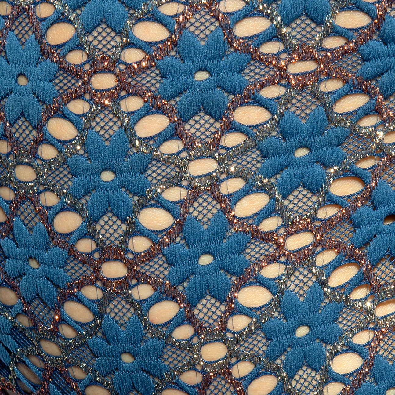 ES Collection Metallic Bloom Bikini Brief Cobalt UN677 - Image 4