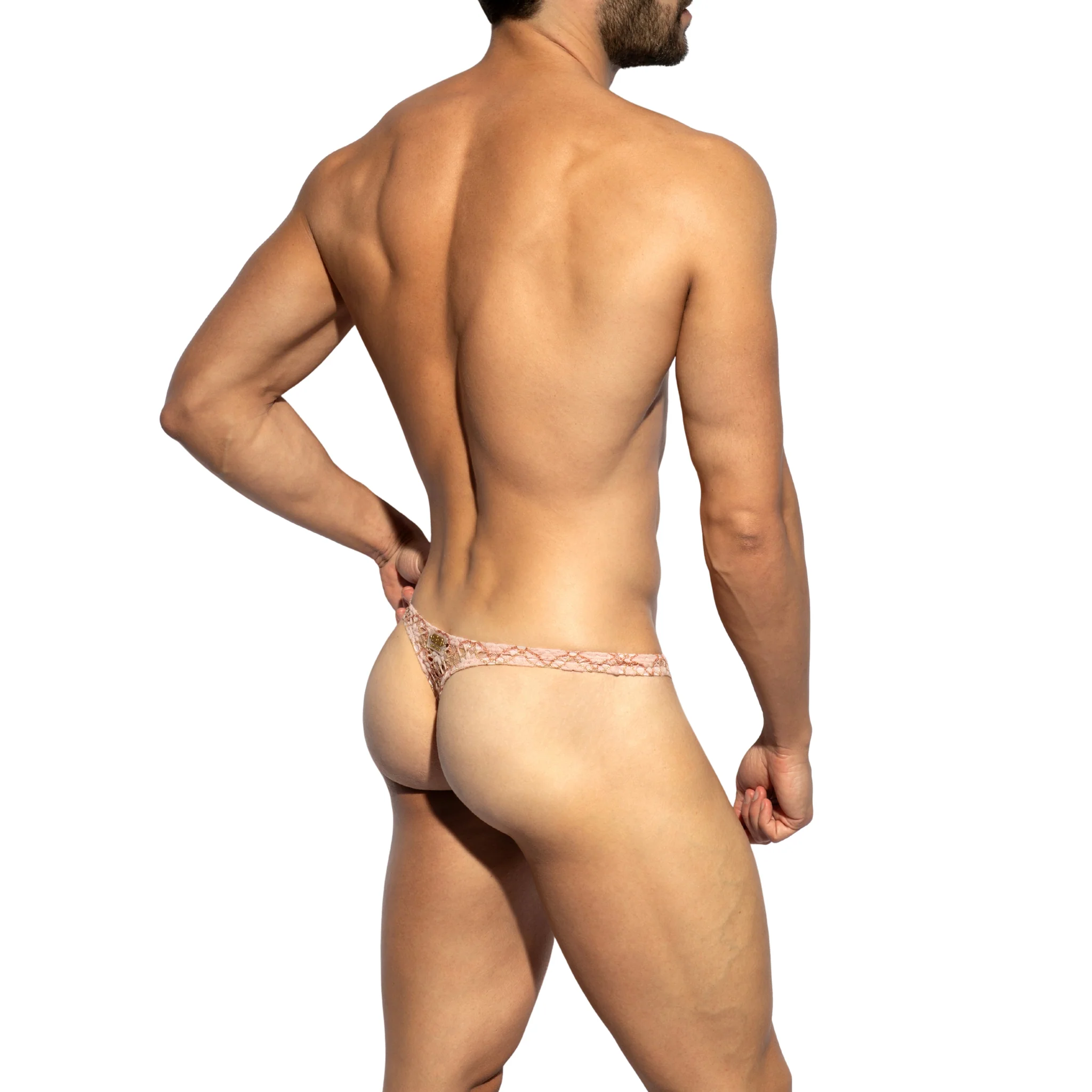 ES Collection Metallic Bloom Thong Pink UN678 - Image 3