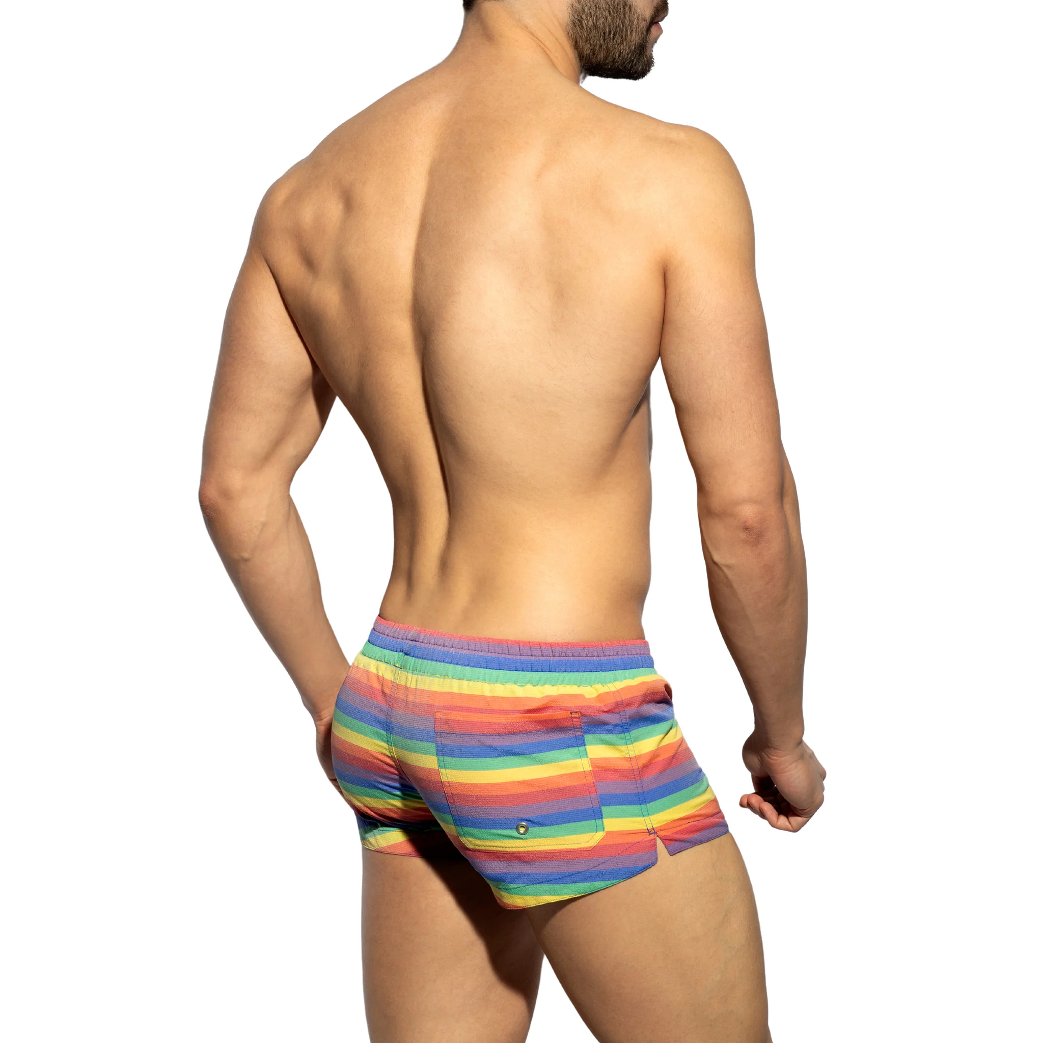 ES Collection Multi Stripes Swim Shorts Multi 2304 - Image 3
