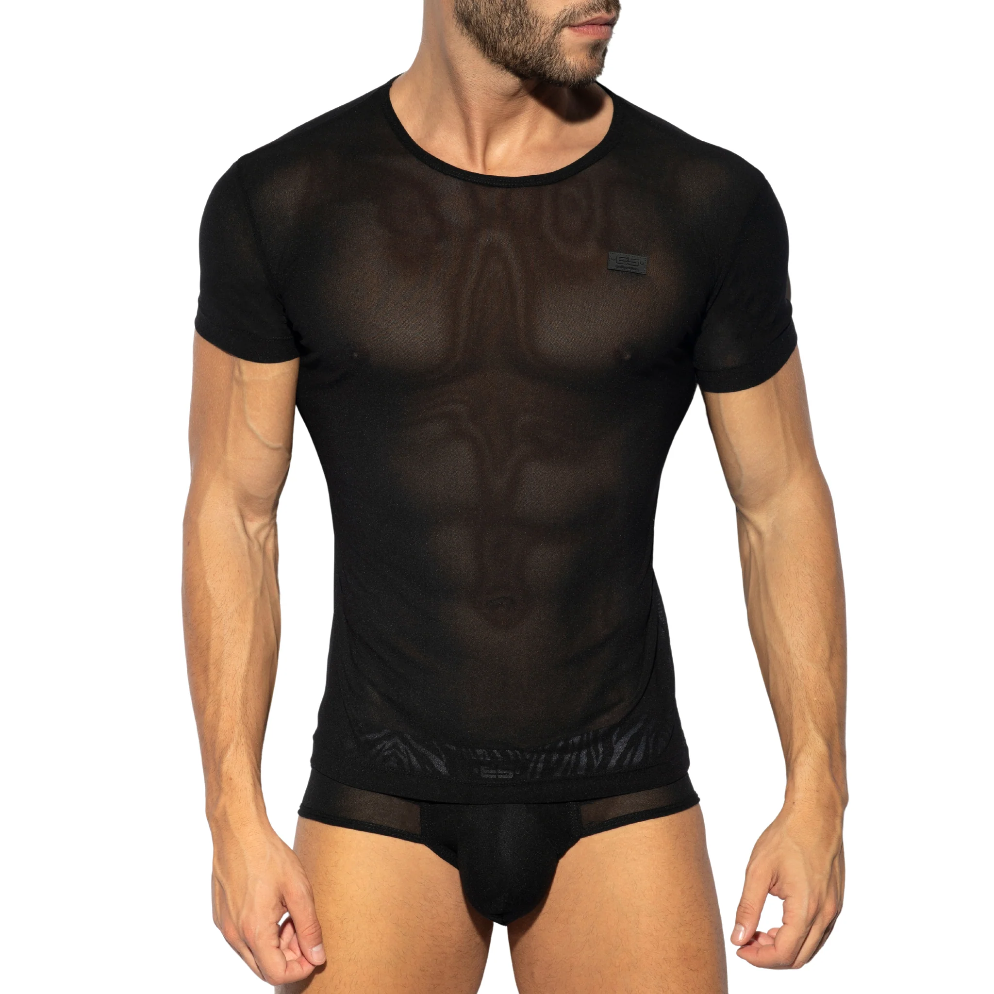 ES Collection Net T-Shirt Black TS292 - Image 2