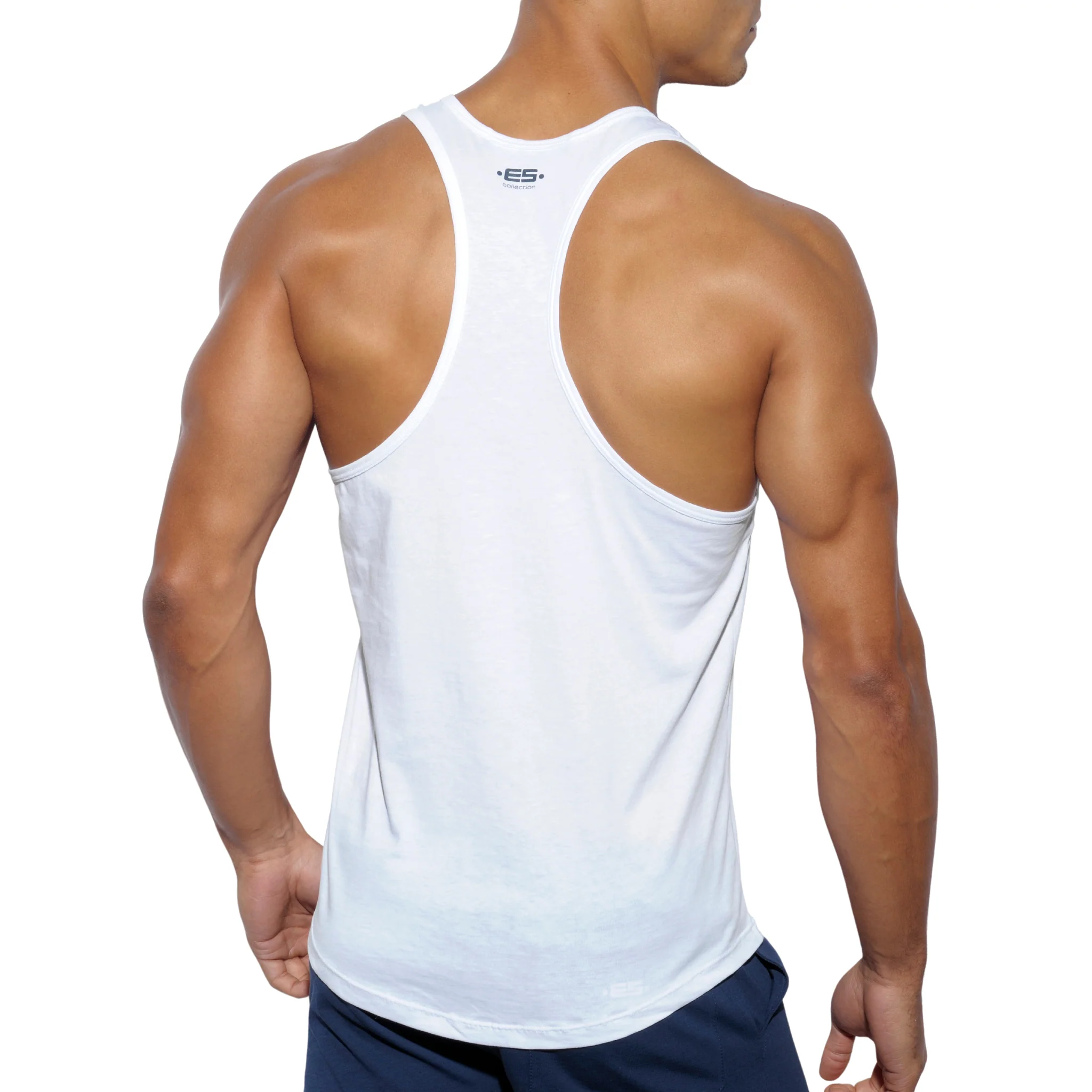 ES Collection Fit Never Back Down Tank Top White TS169 - Image 3
