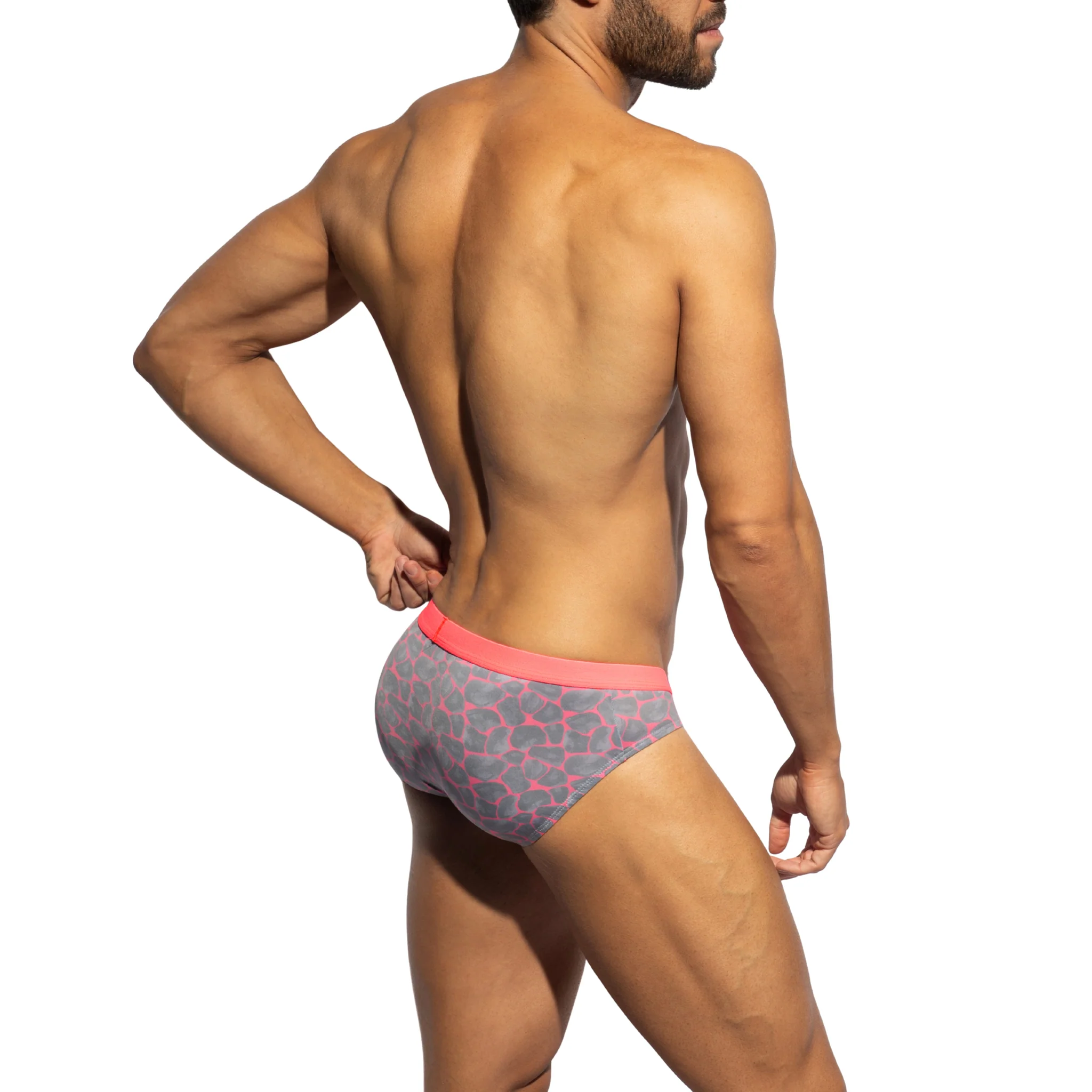ES Collection Piedra Seca Bikini Brief Neon Pink UN641 - Image 3