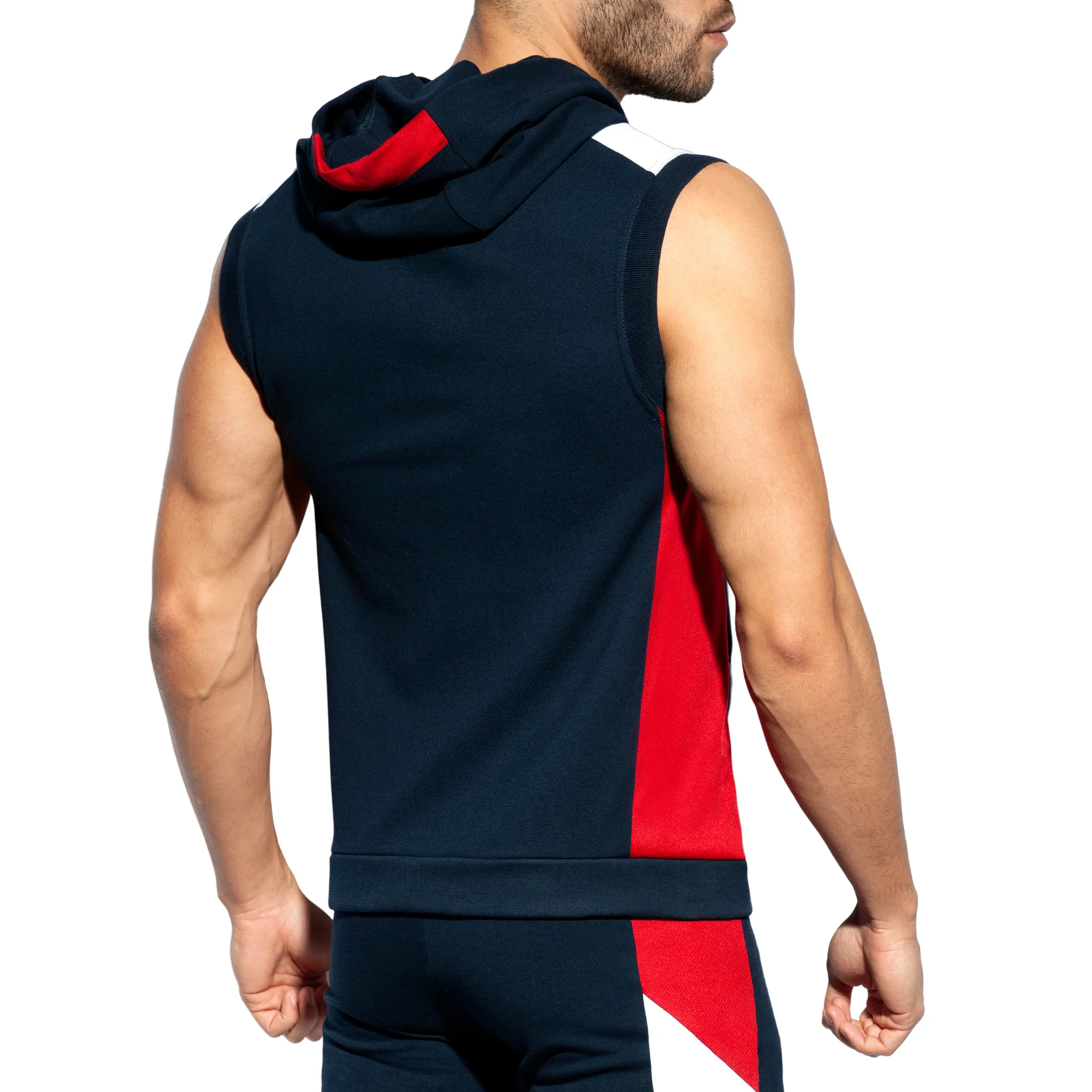 ES Collection Pique Fit Hoodie Navy SP243 - Image 3