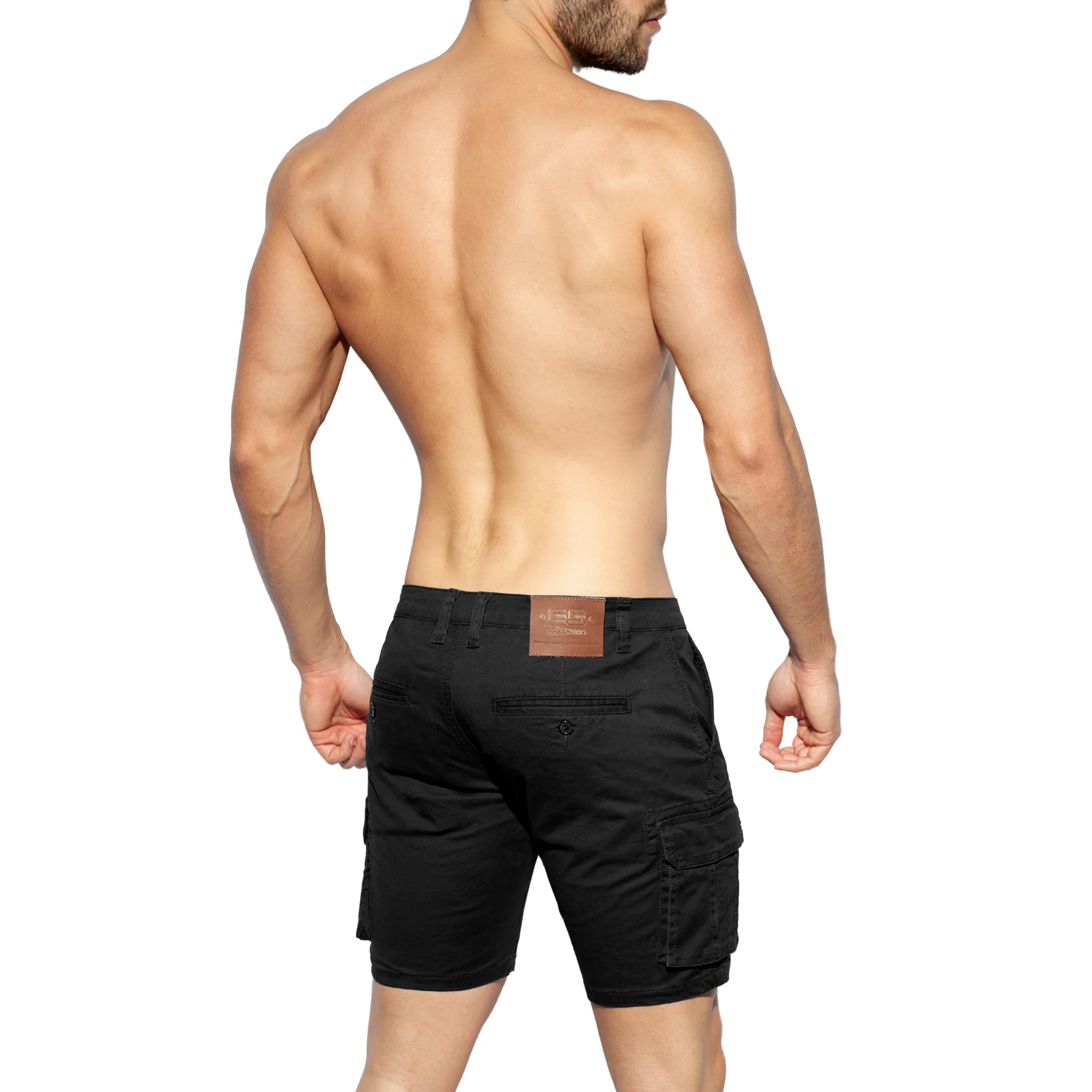 ES Collection Pockets Cargo Bermuda Black ESJ056 - Image 3
