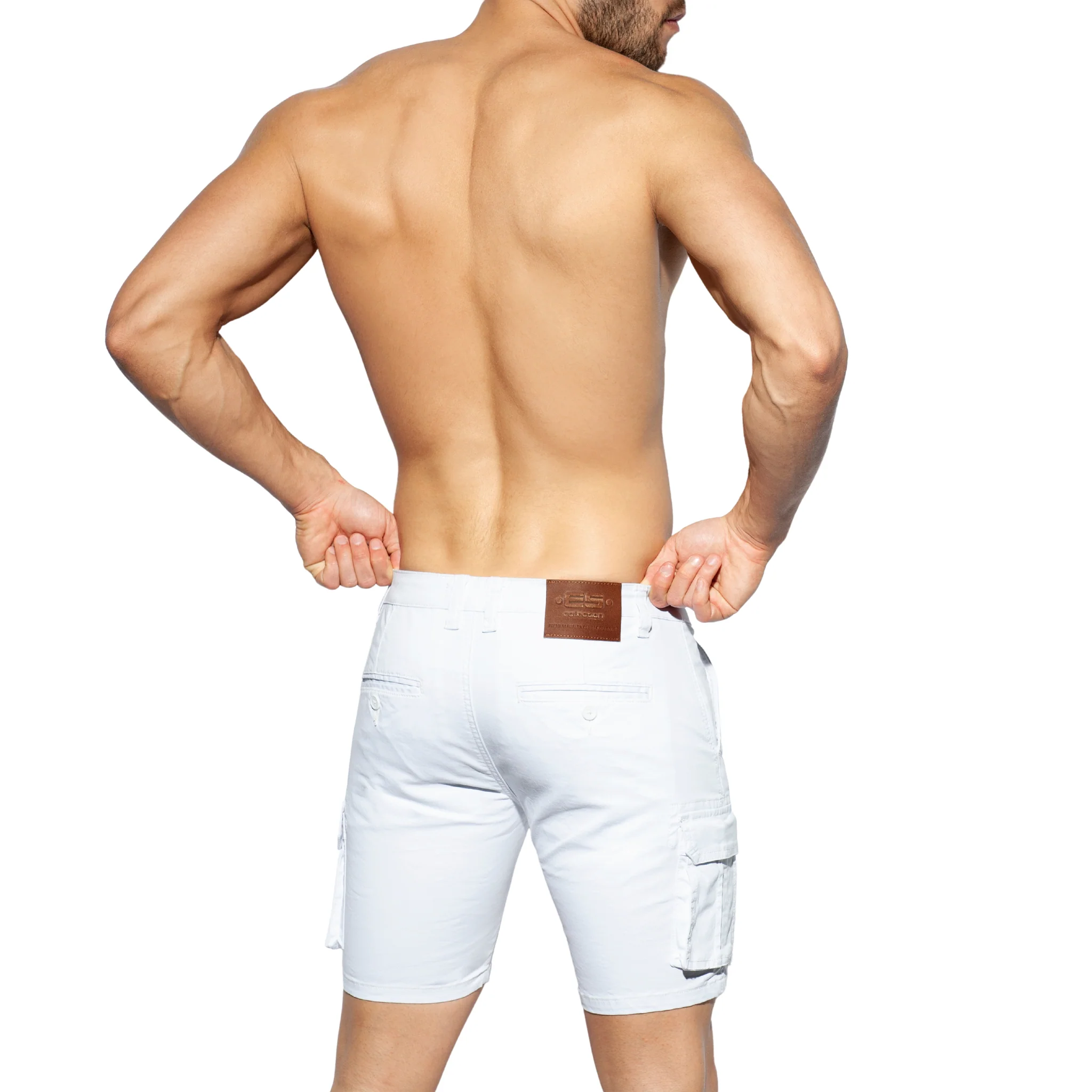 ES Collection Pockets Cargo Bermuda White ESJ056 - Image 3