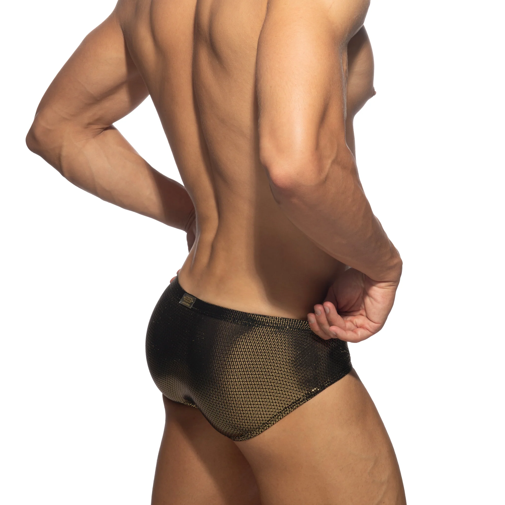 ES Collection Radiant Gold Bikini Brief Black UN634 - Image 3