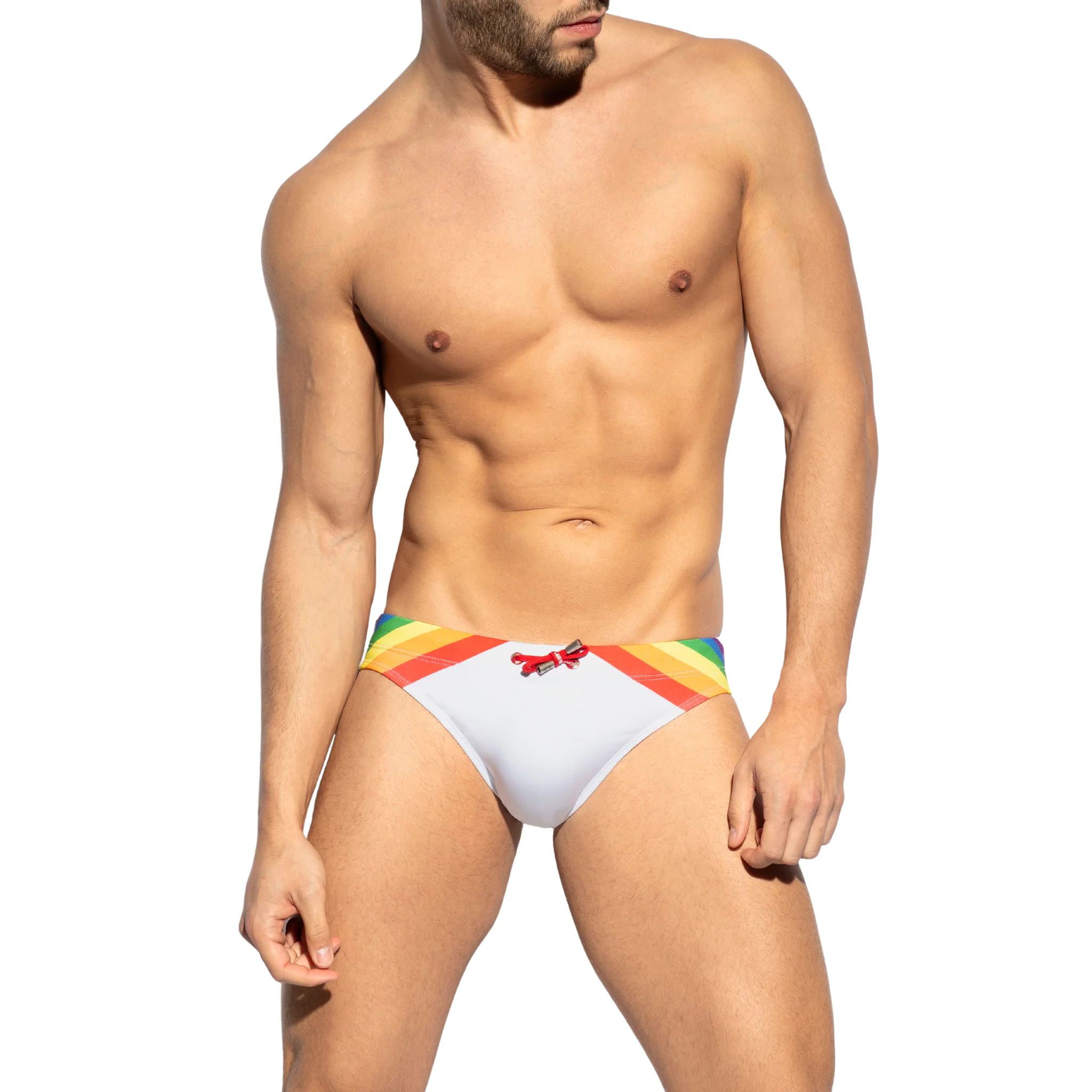 ES Collection Rainbow ES Swim Brief White 2101 - Image 2