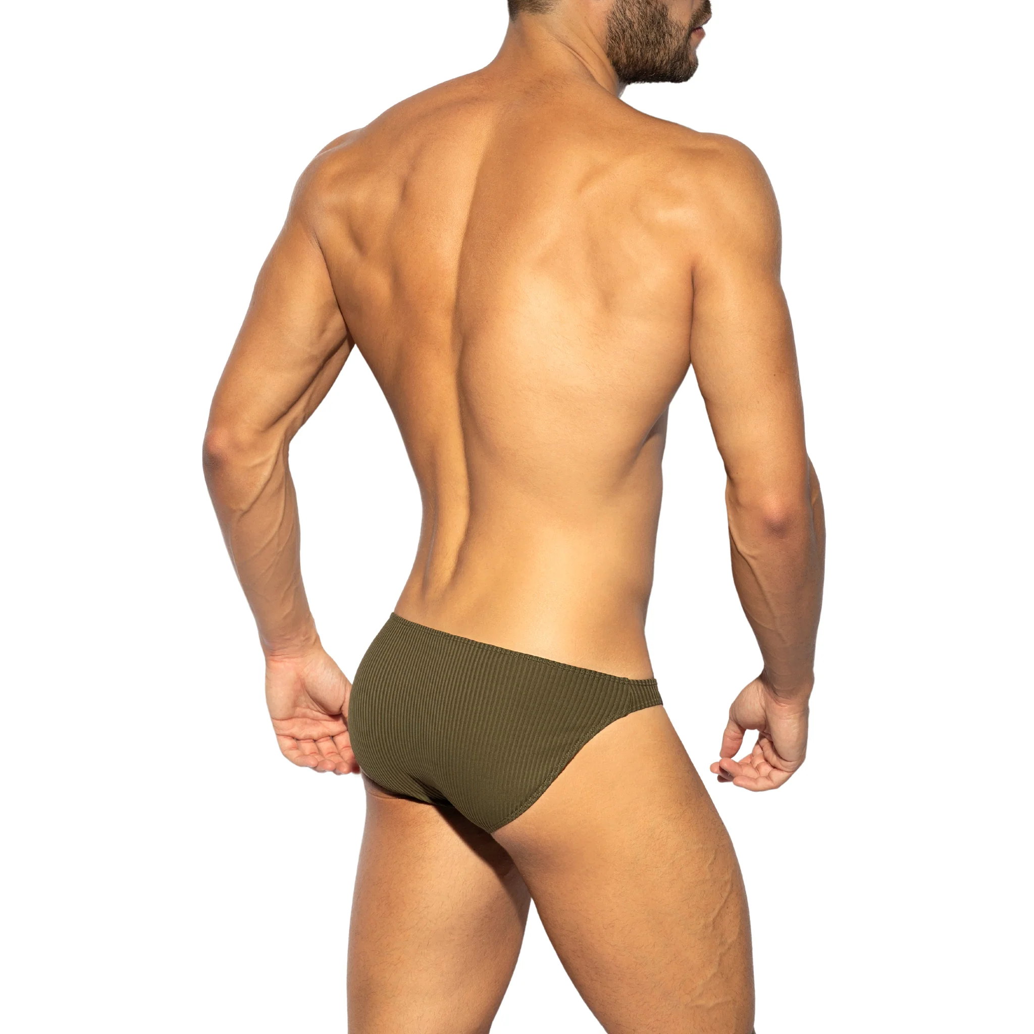 ES Collection Recycled Rib Bikini Khaki UN491 - Image 3