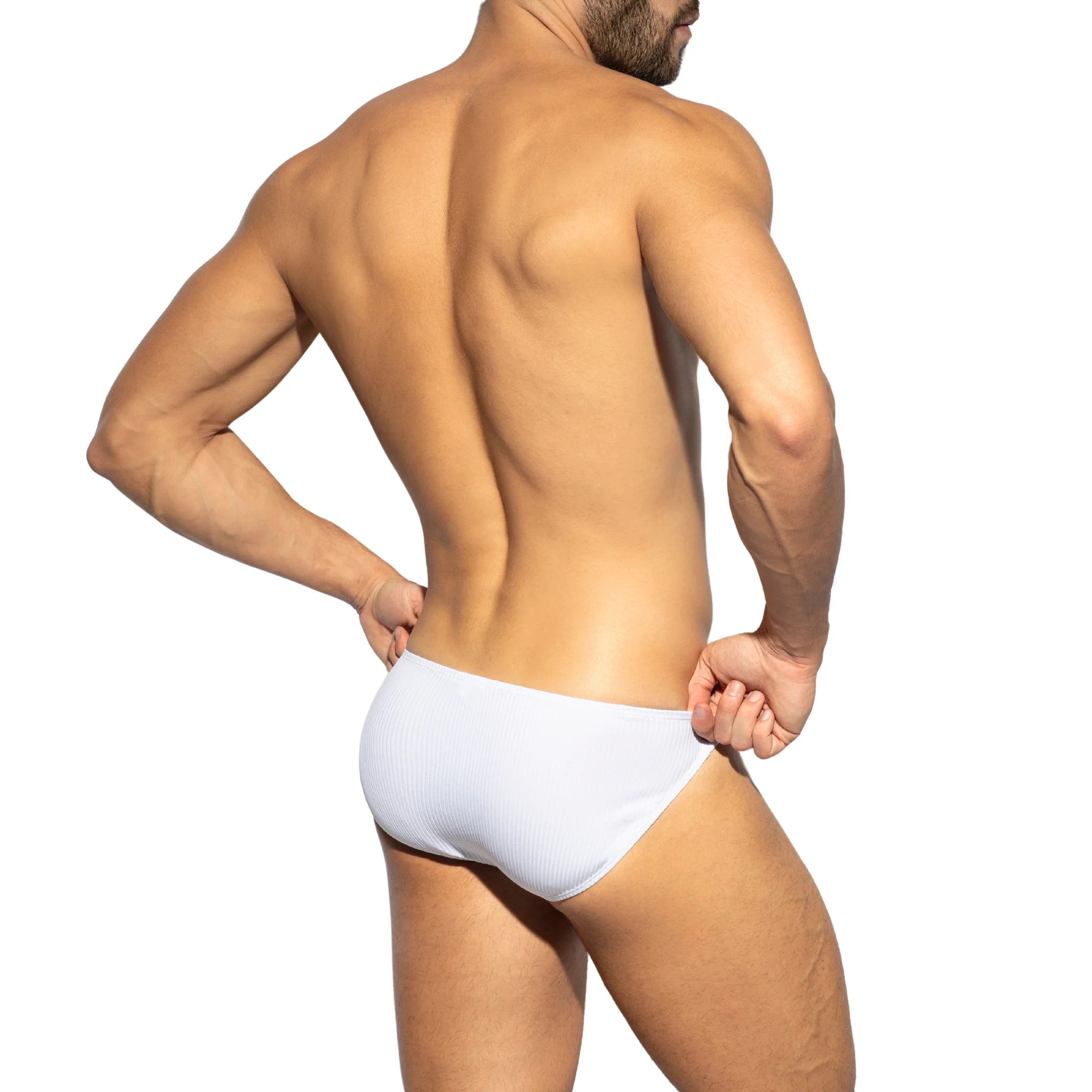 ES Collection Recycled Rib Bikini White UN491 - Image 3