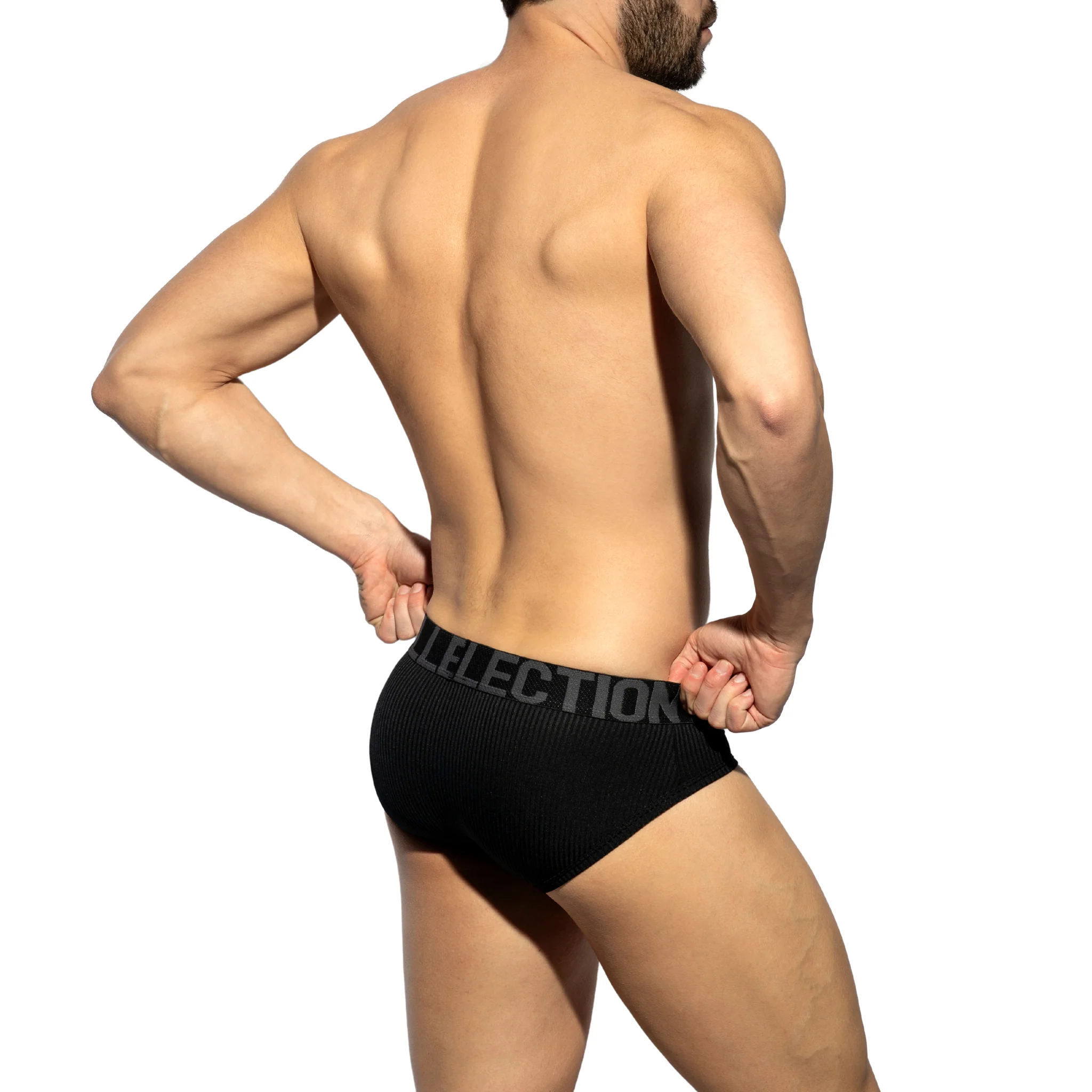 ES Collection Recycled Rib Brief Black UN570 - Image 3