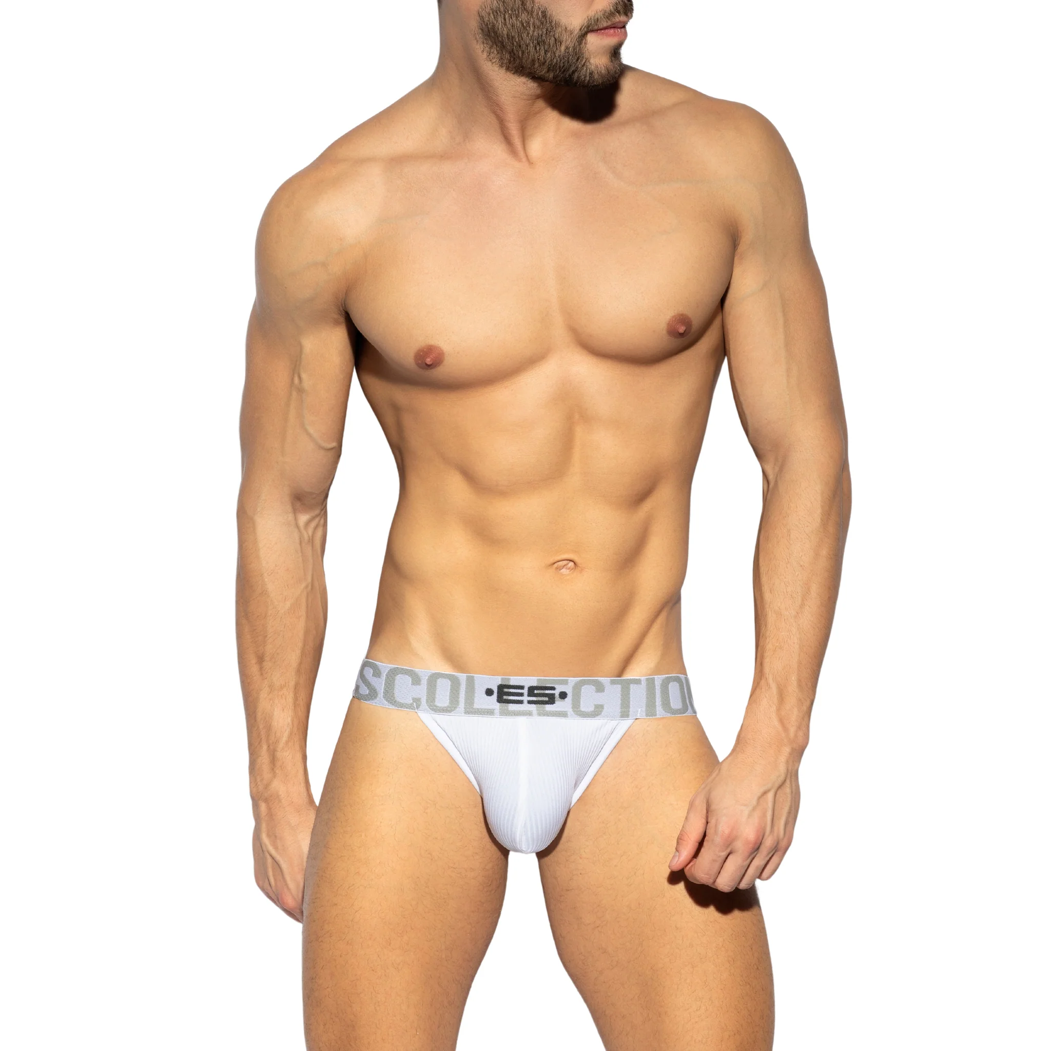 ES Collection Recycled Rib Jock White UN494 - Image 2