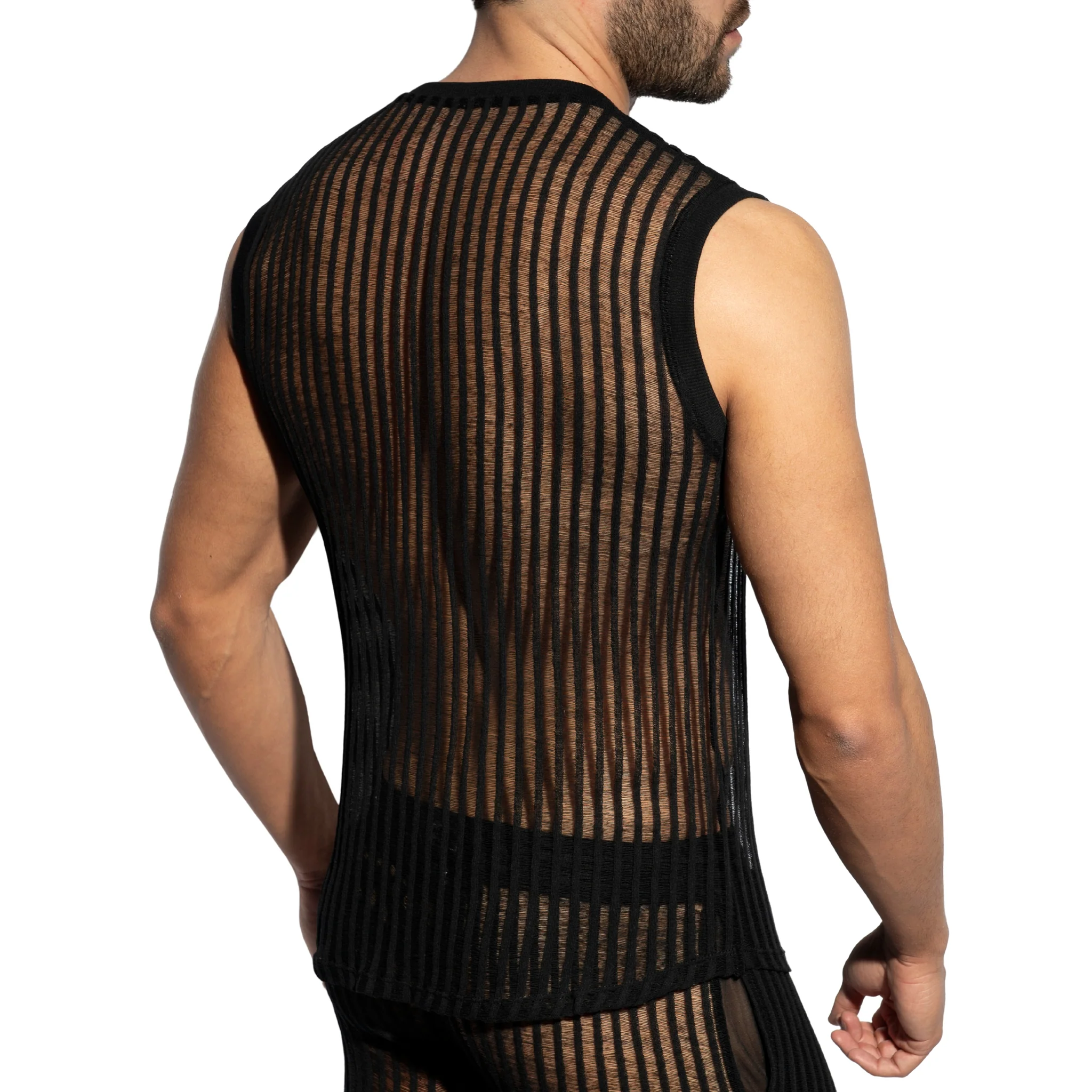 ES Collection Silhouette Sleeveless T-Shirt Black TS332 - Image 3