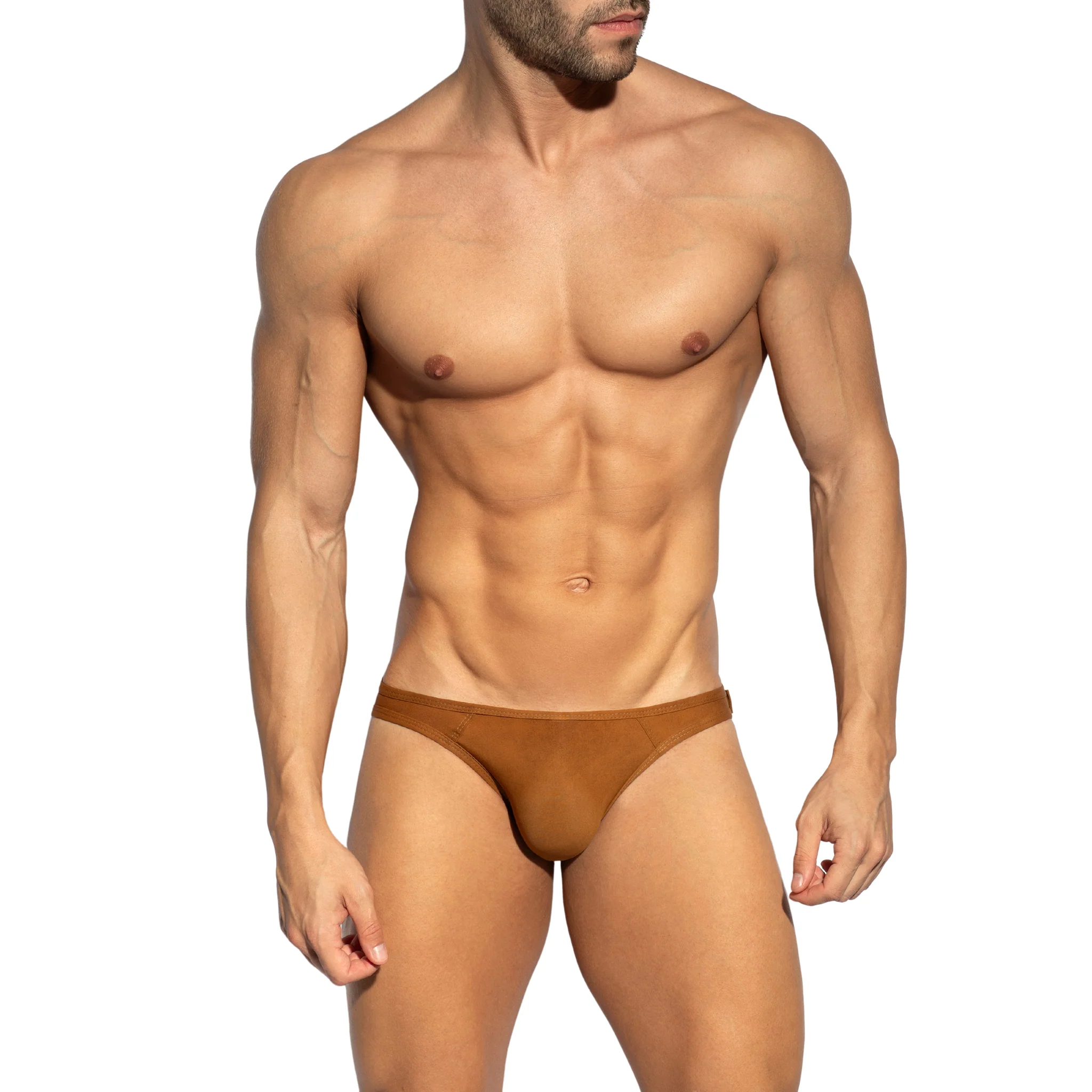 ES Collection Simsuede Bikini Brief Brown UN604 - Image 2