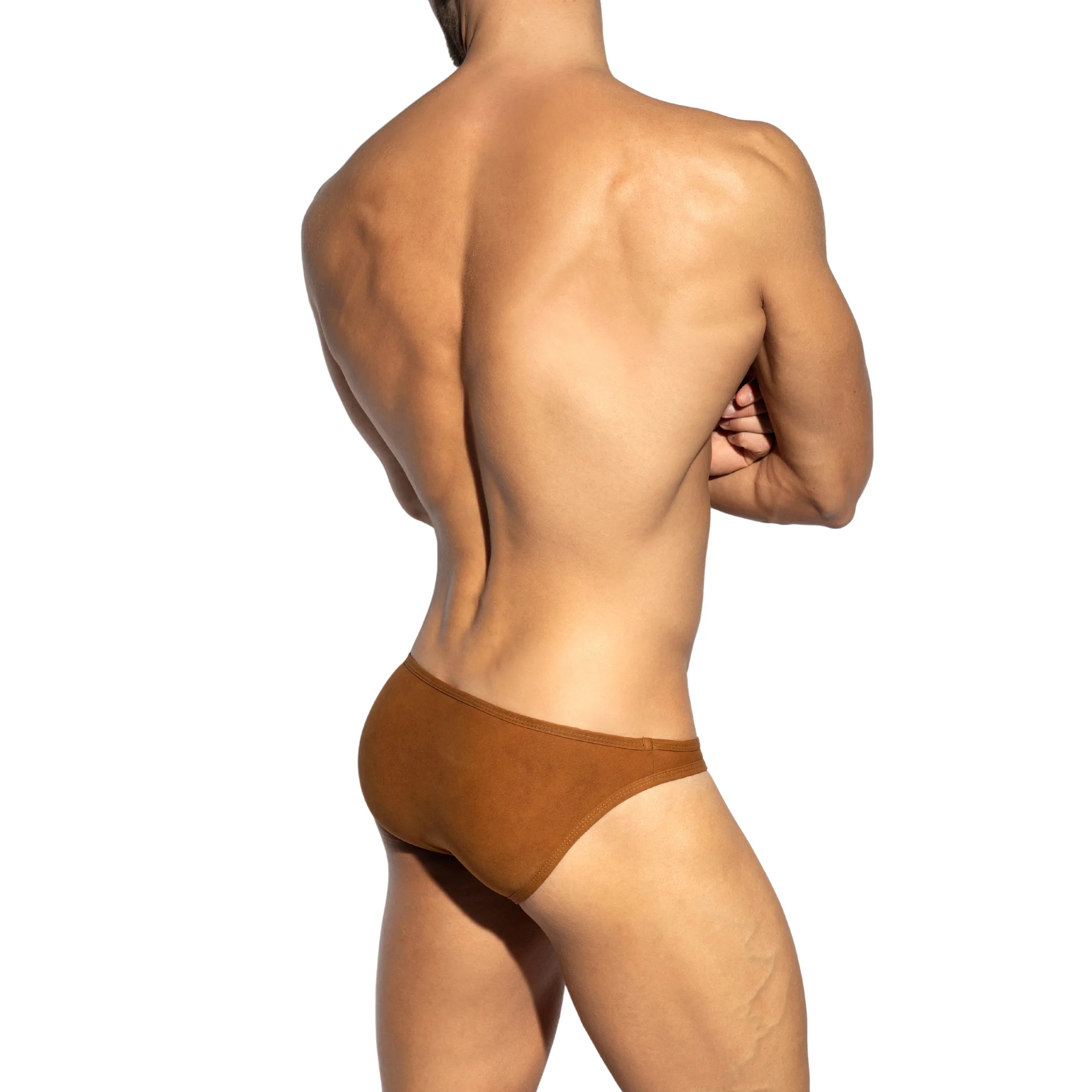 ES Collection Simsuede Bikini Brief Brown UN604 - Image 3