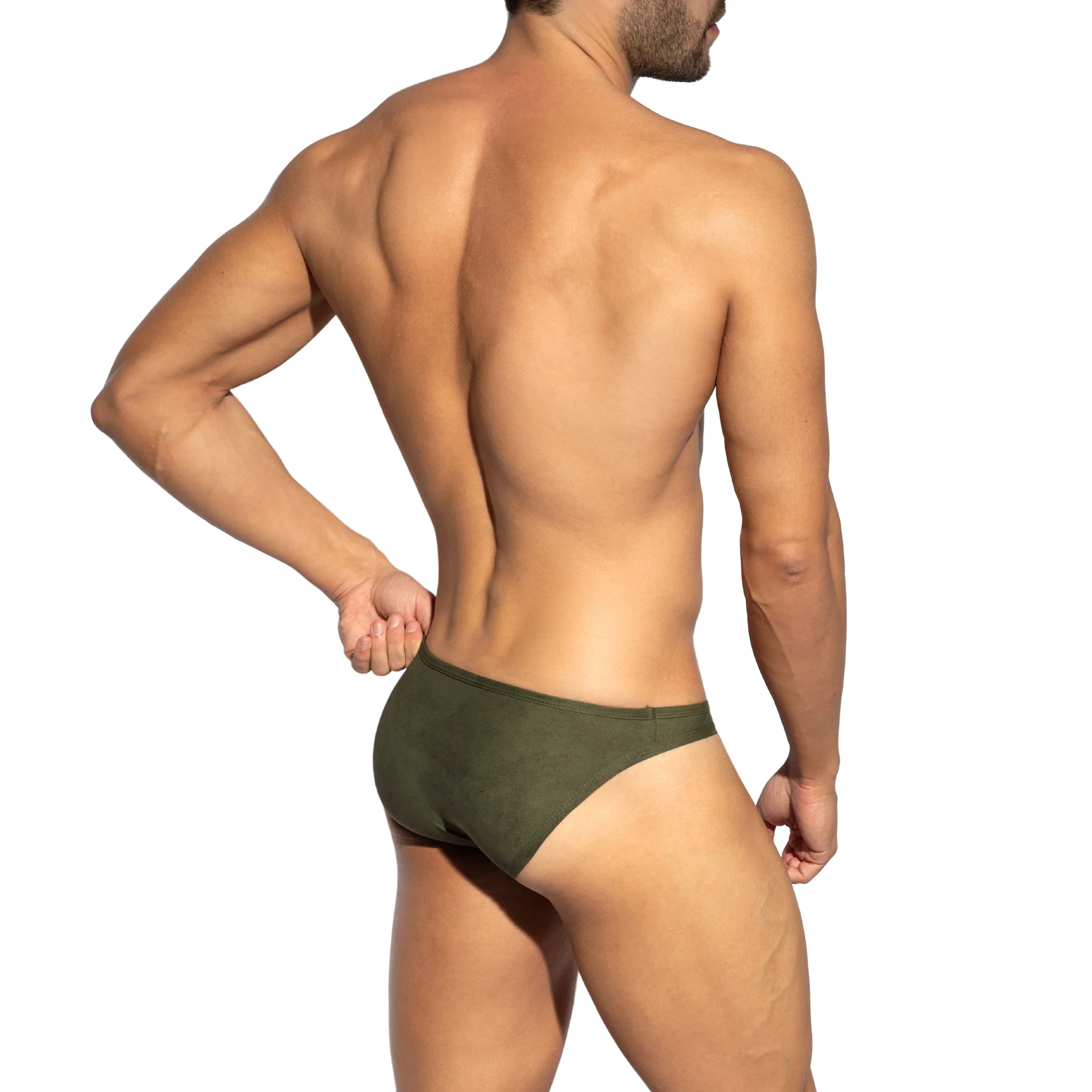 ES Collection Simsuede Bikini Brief Khaki UN604 - Image 3