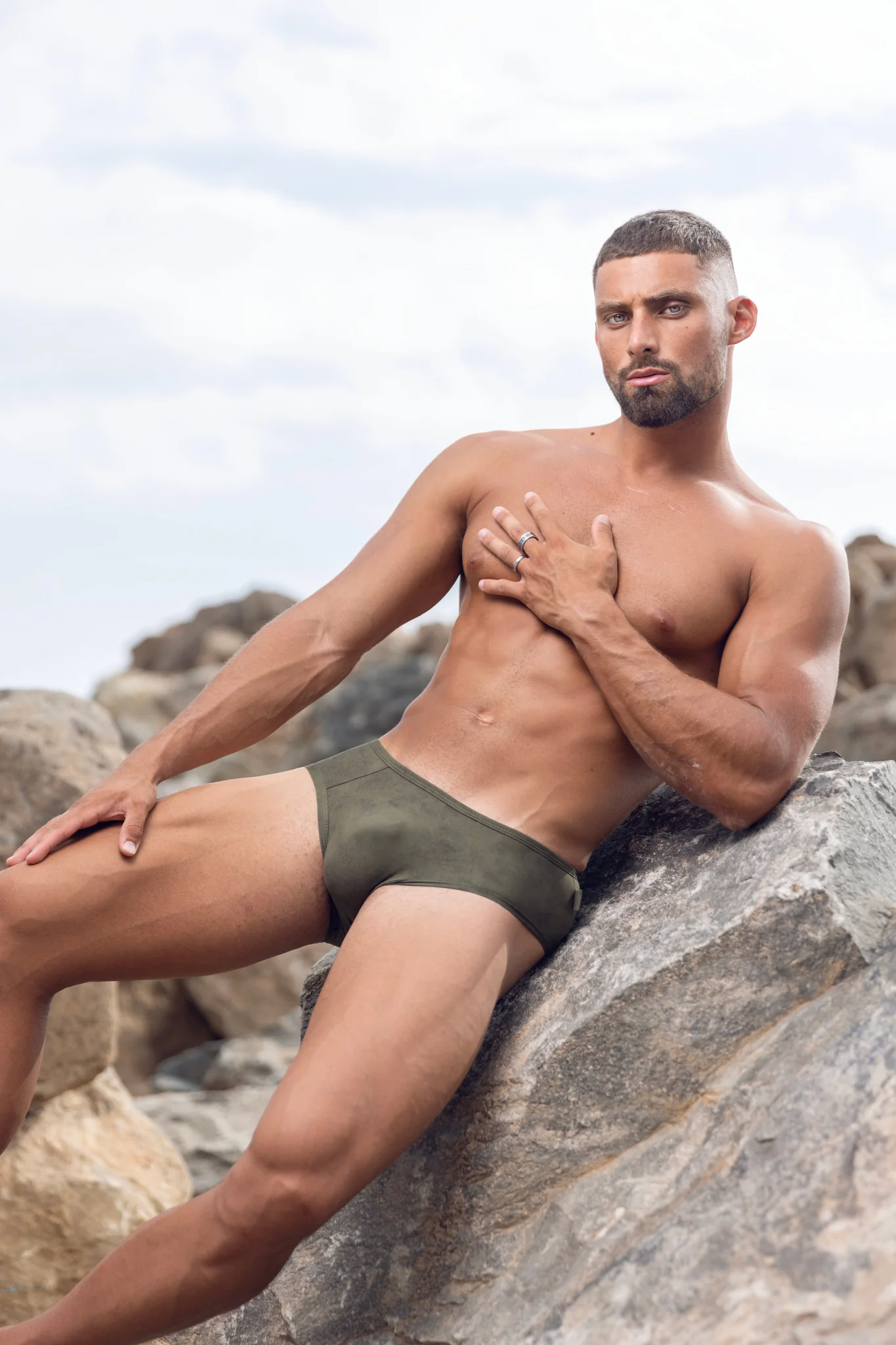 ES Collection Simsuede Brief Khaki UN605 - Image 6