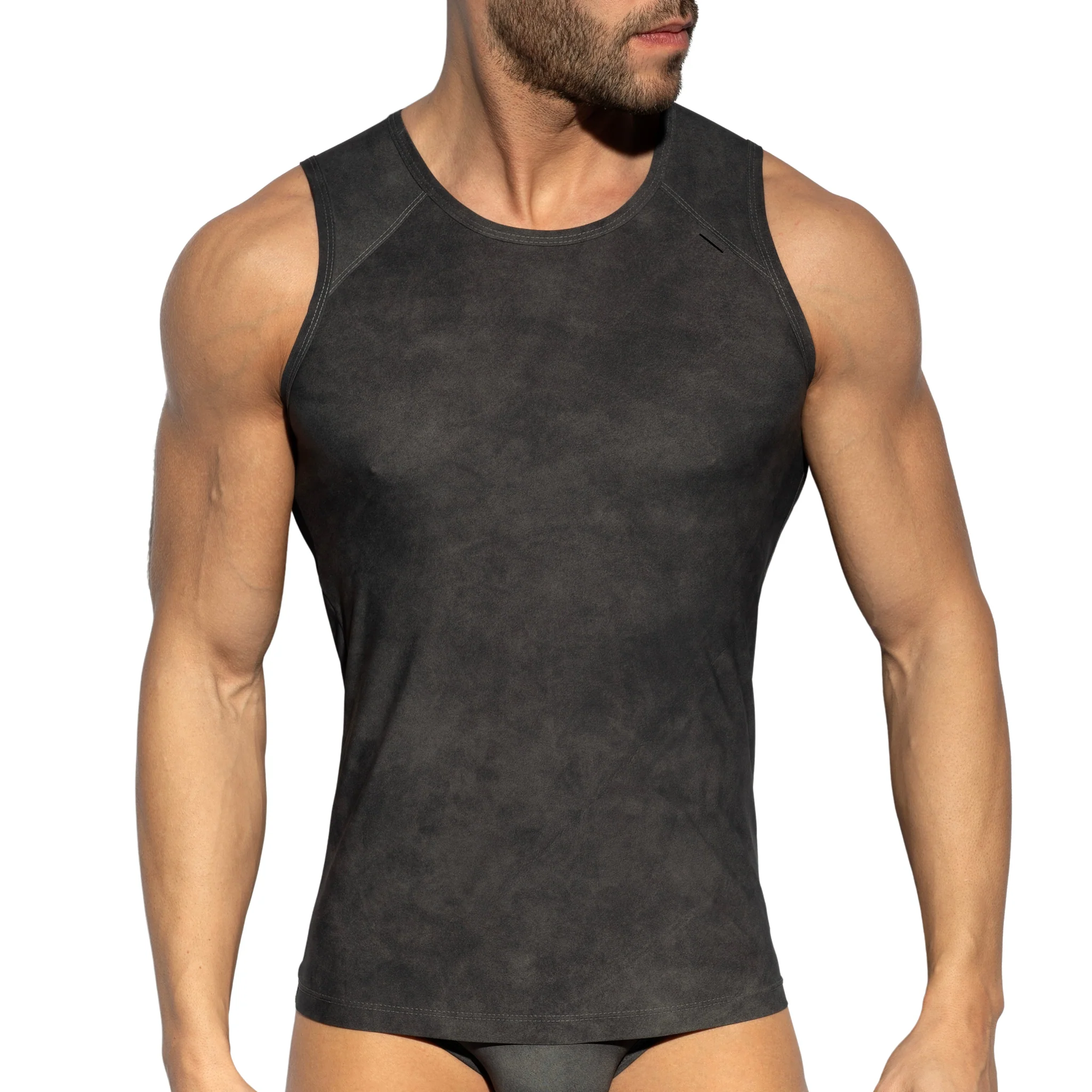 ES Collection Simsuede Tank Top Charcoal TS339 - Image 2