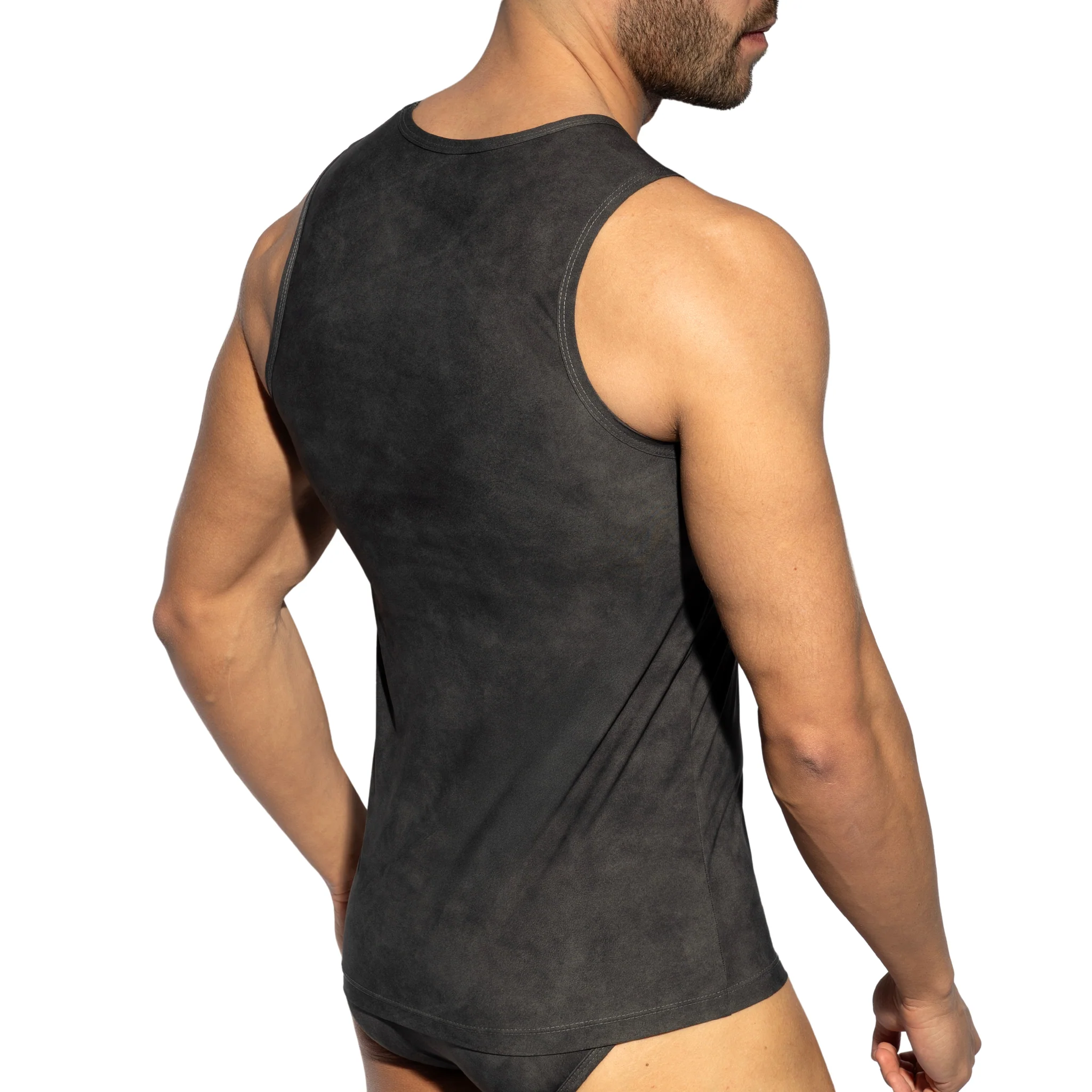 ES Collection Simsuede Tank Top Charcoal TS339 - Image 3