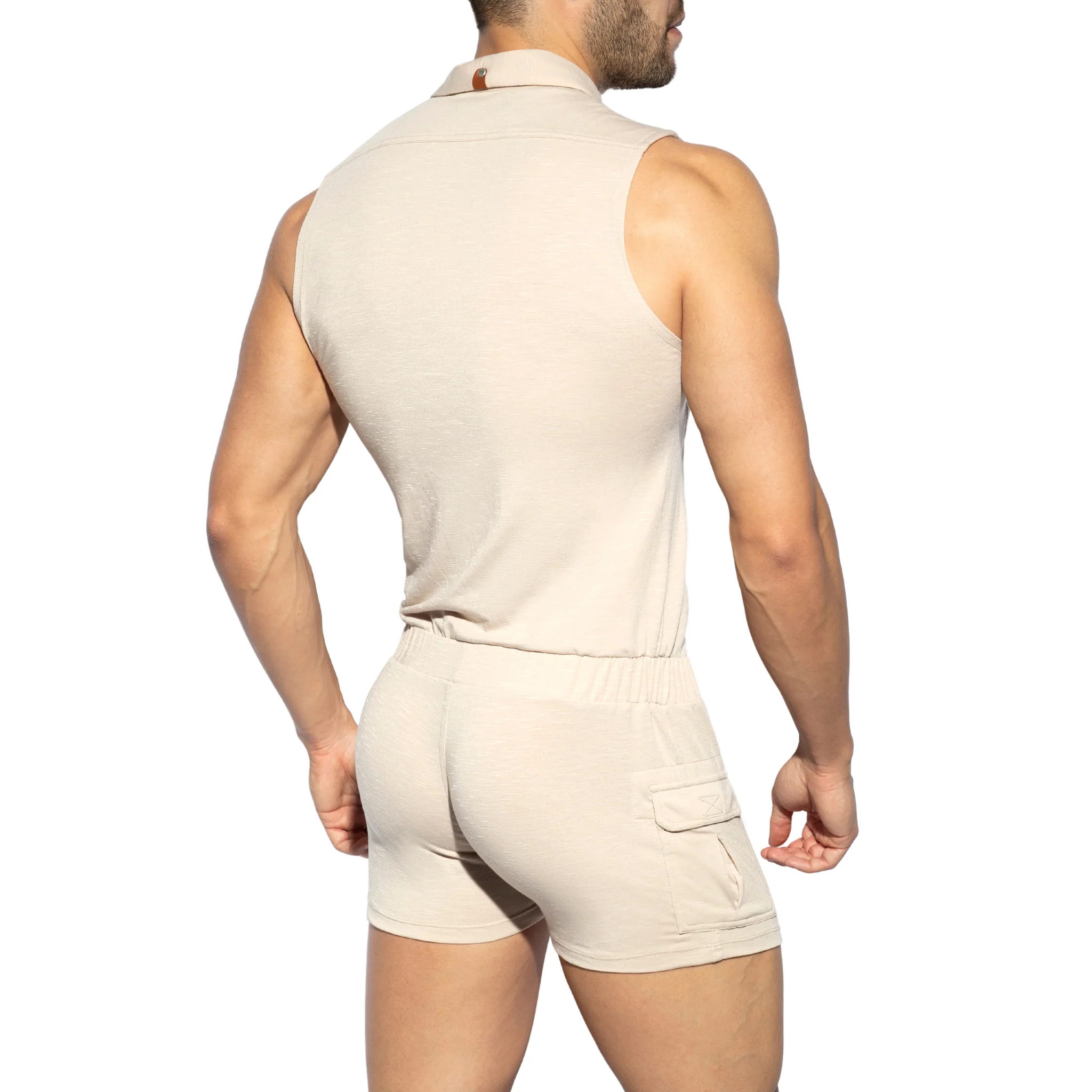 ES Collection Sleeveless Body Suit Beige SP257 - Image 3