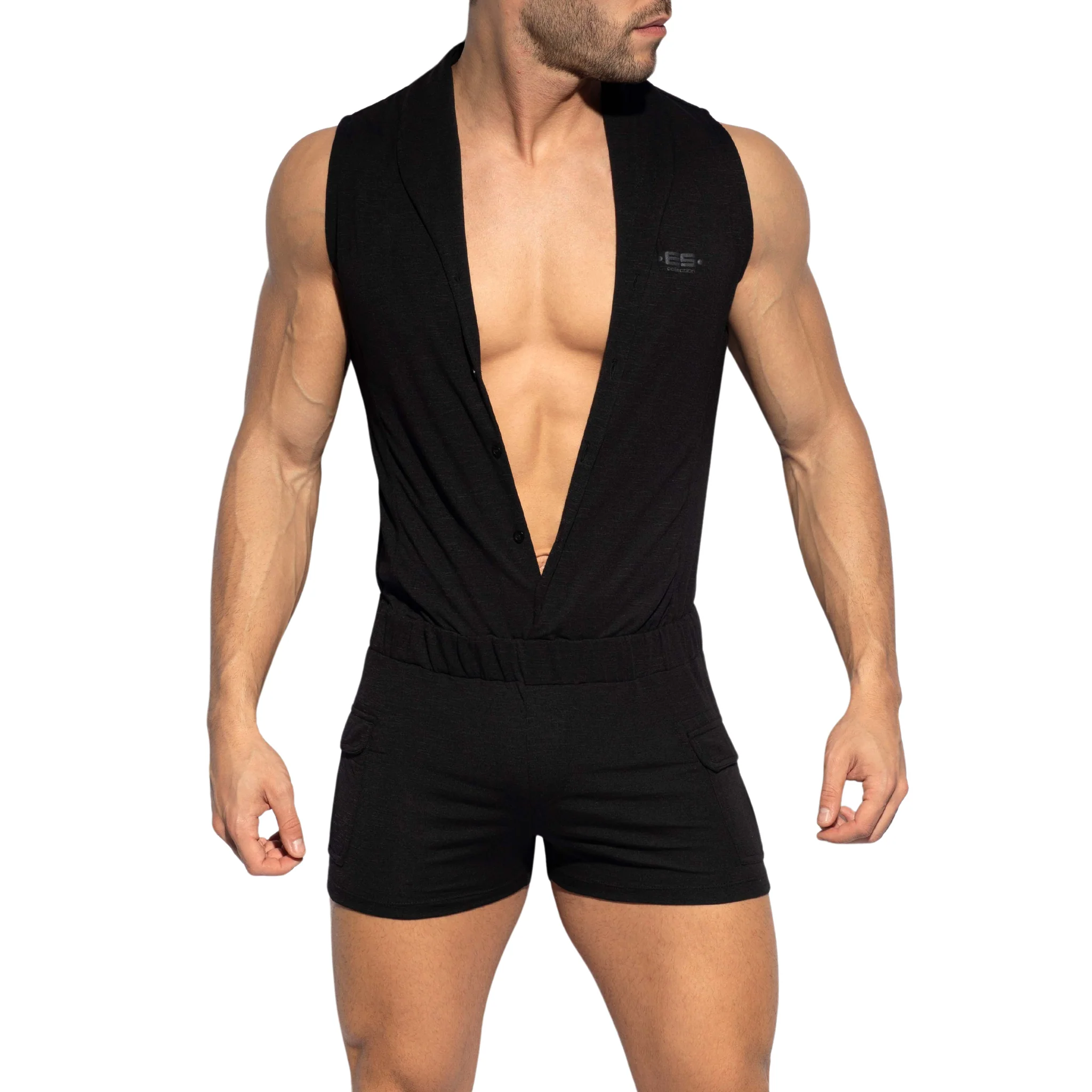 ES Collection Sleeveless Body Suit Black SP257 - Image 4