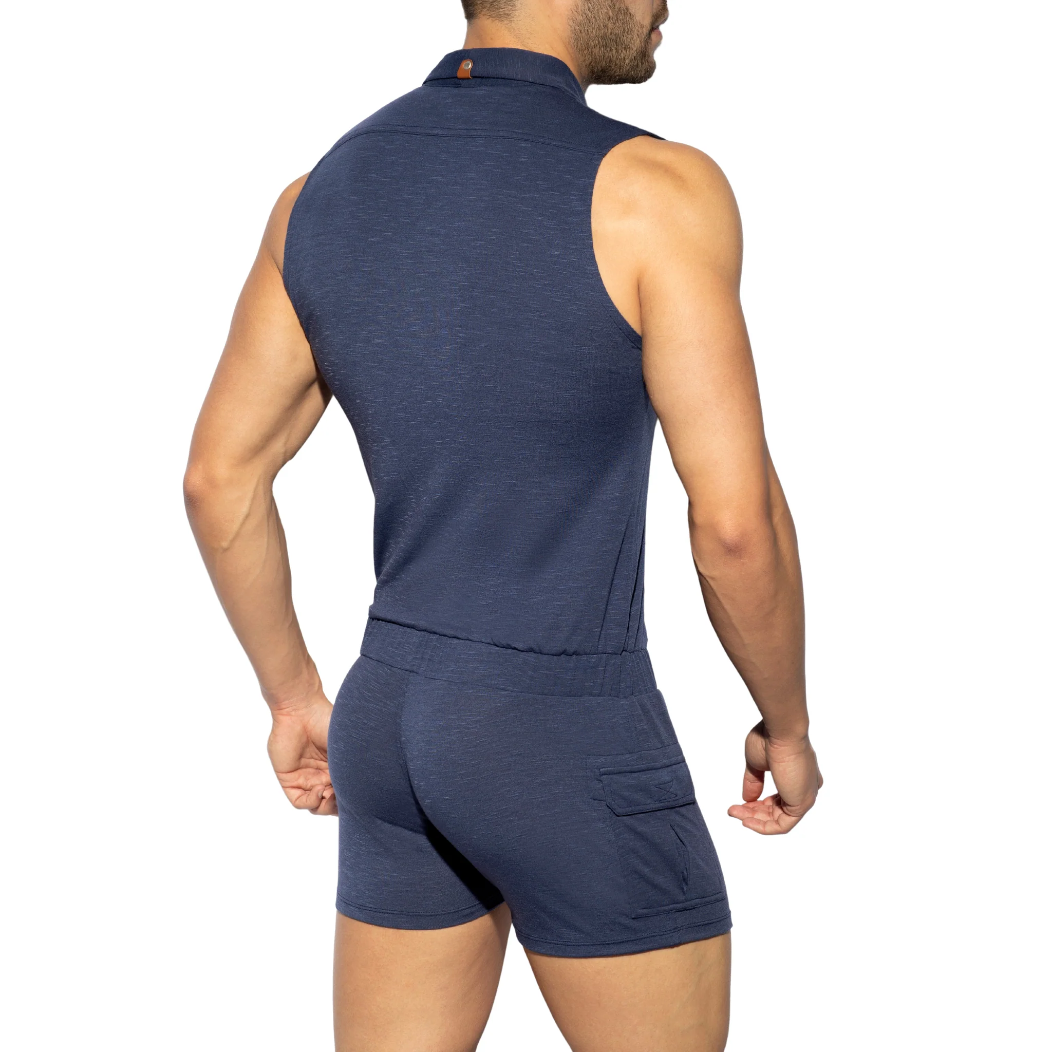 ES Collection Sleeveless Body Suit Navy SP257 - Image 3