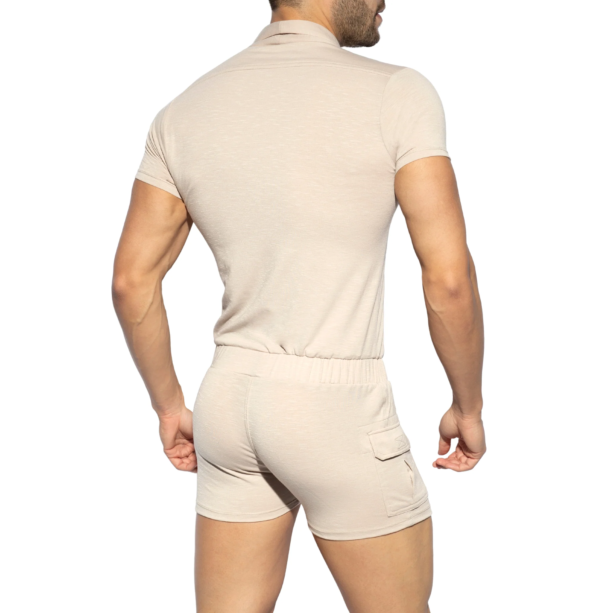 ES Collection Sleeves Body Suit Beige SP256 - Image 3
