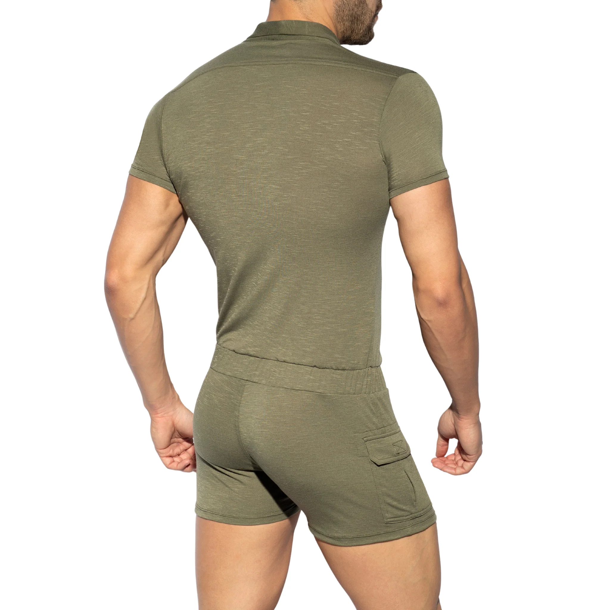 ES Collection Sleeves Body Suit Khaki SP256 - Image 3