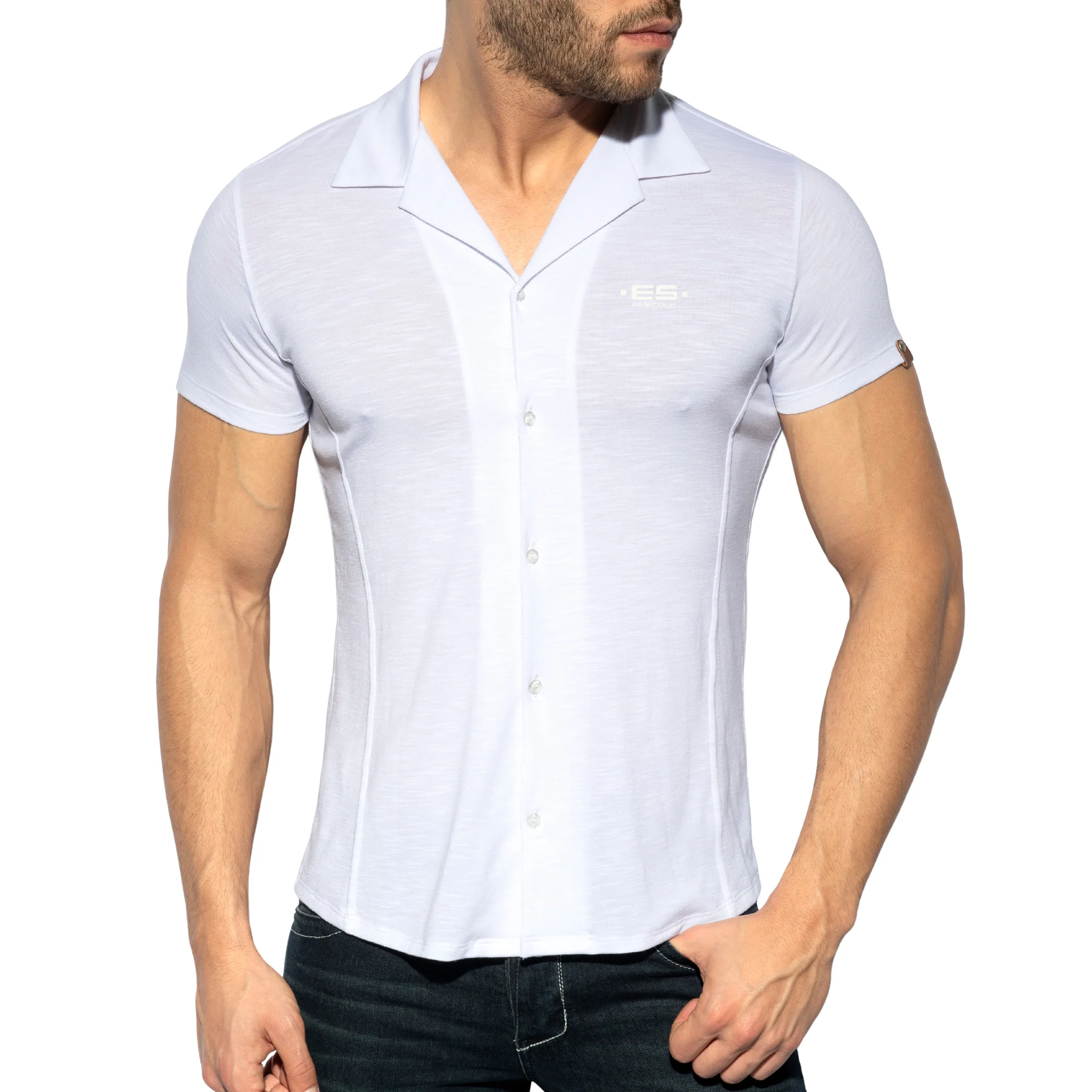 ES Collection Slim Fit Shirt White SHT023 - Image 2